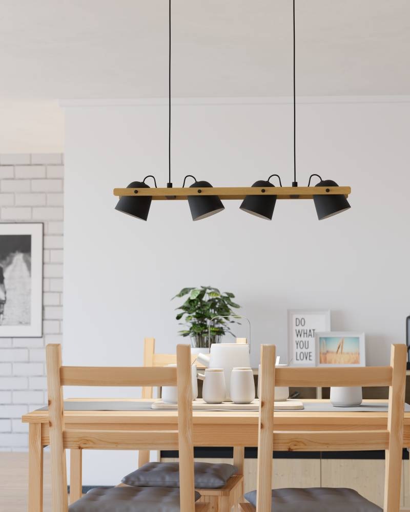 EGLO Hängeleuchte »HORNWOOD-Z«, 4 flammig, Leuchtmittel LED-Modul   LED fes günstig online kaufen