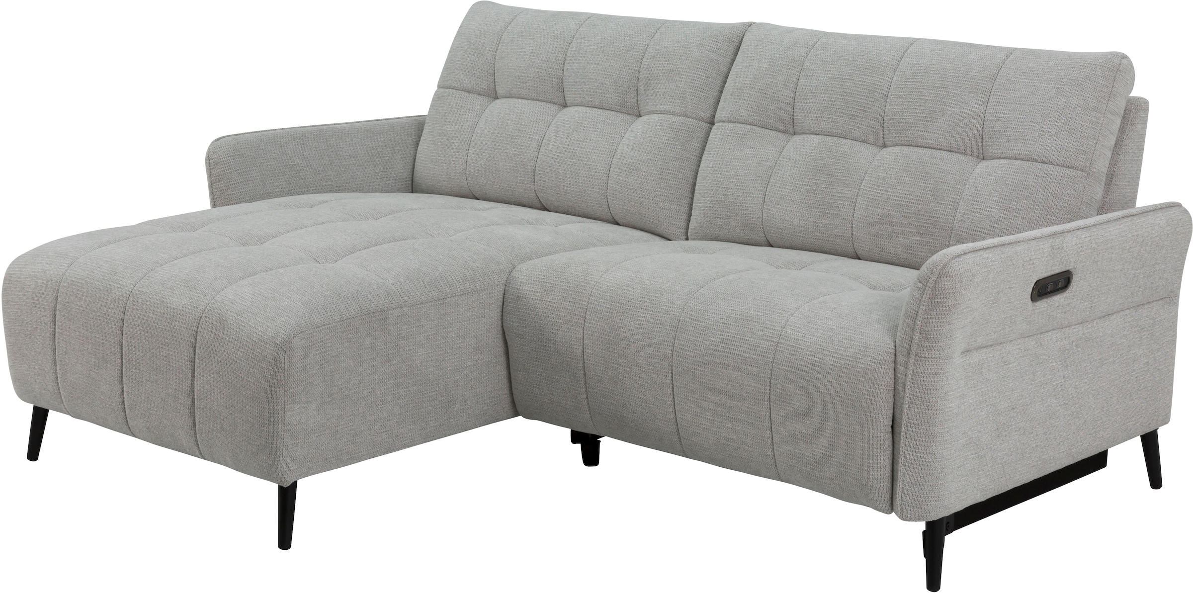 INOSIGN Ecksofa »DENIO 3-Sitzer, L-Form (Breite 209cm), elektr. Relaxfunktion, USB-A/C«, Liegefunktion durch Recliner, Federkernpolsterung
