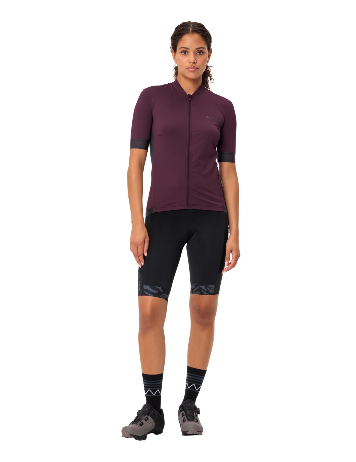 VAUDE Radtrikot »Wo Kuro FZ Tricot II« Kurzarm, atmungsaktiv, schnell trocknend, mit Rundhalsausschnitt