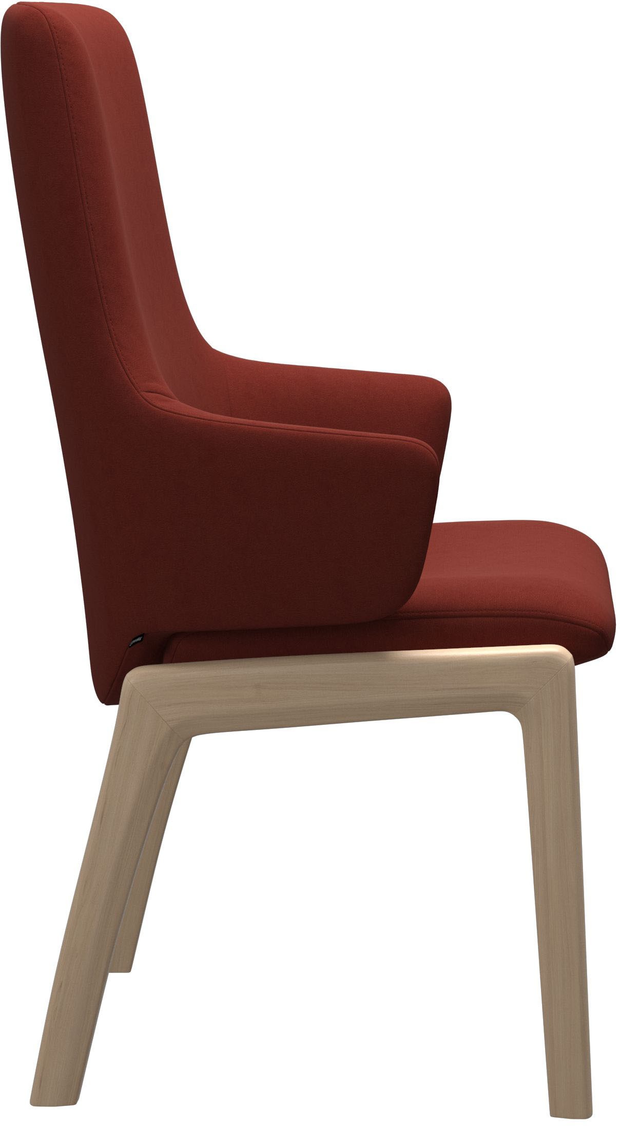 Stressless® Polsterstuhl »Laurel«, Microfaser DINAMICA, High Back mit Armlehne, Größe L, mit abgerundeten Beinen in Schwarz