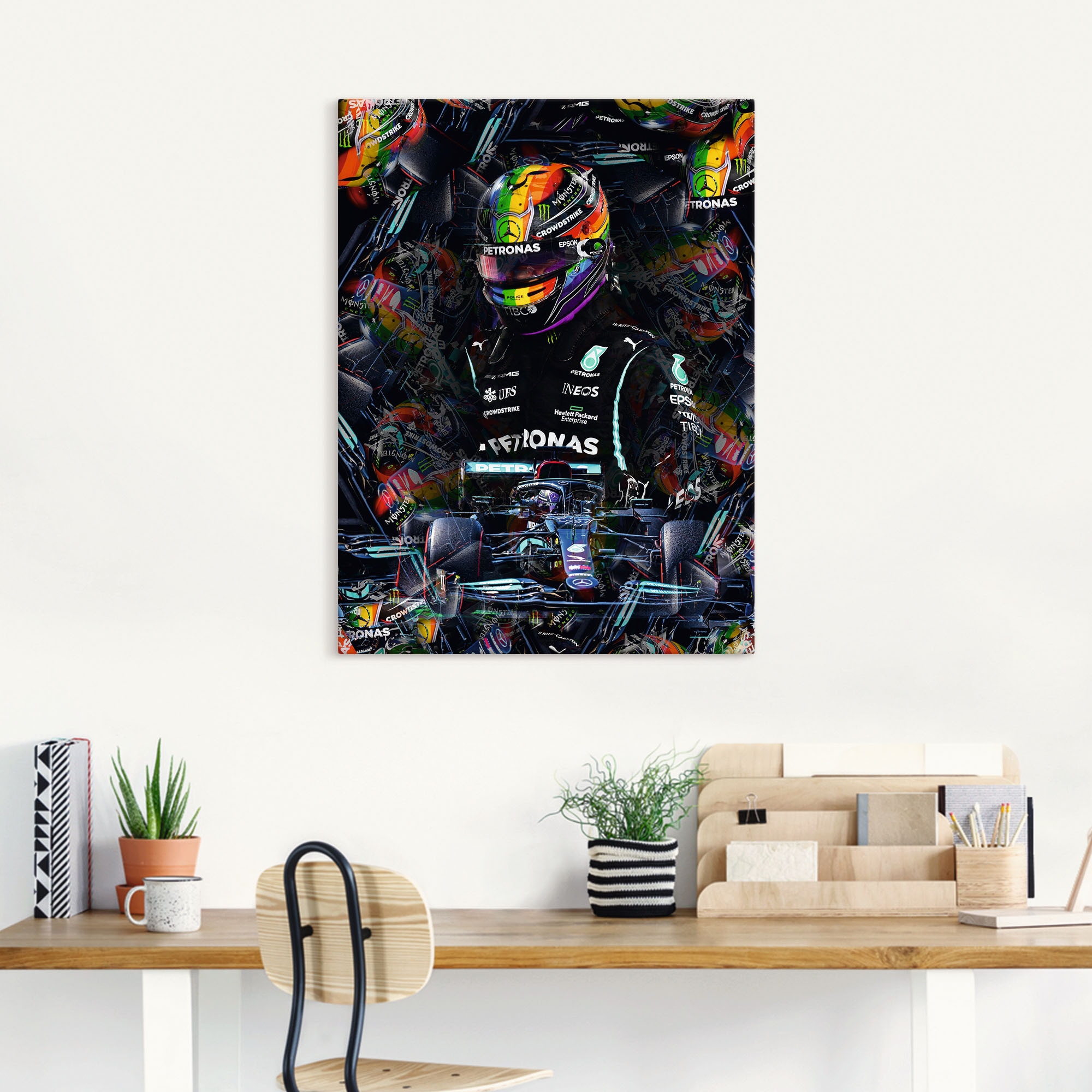 Artland Wandbild »Sir Lewis Hamilton Motorsportlegende«, Bilder von Männern, (1 St.), als Alubild, Outdoorbild, Leinwandbild, Poster in verschied. Größen