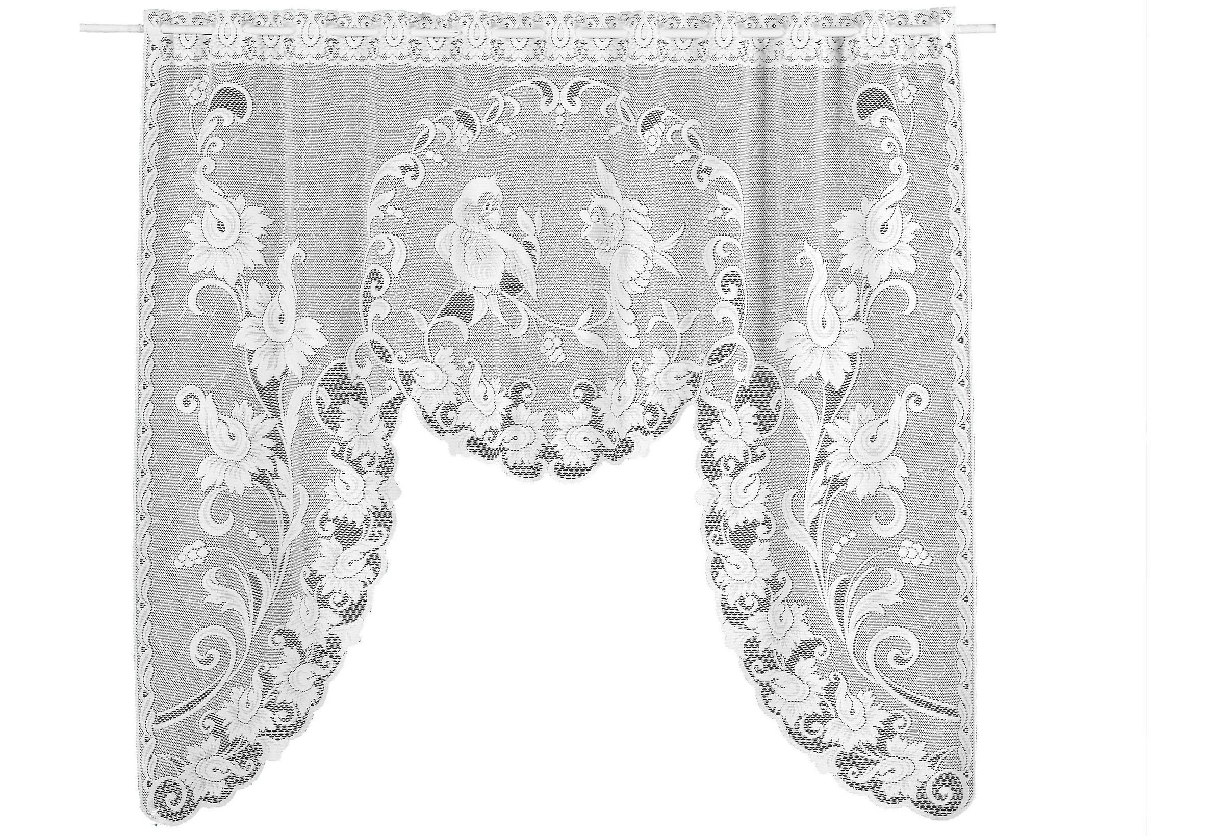 Weckbrodt Scheibengardine »Loren«, (1 St.), Bistro, Gardine, Jacquard, flor günstig online kaufen