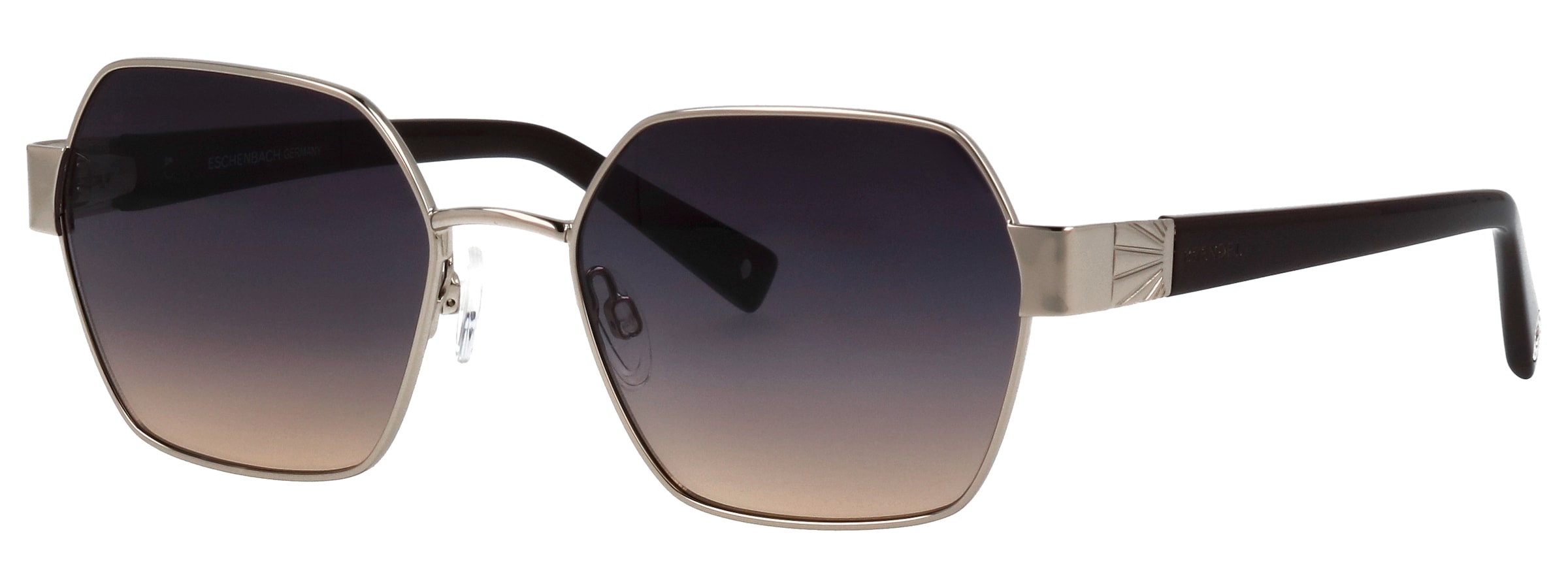 BRENDEL eyewear Sonnenbrille »Modell 905065« Form Hexagon, Logoschriftzug auf Bügel, Metallfassung