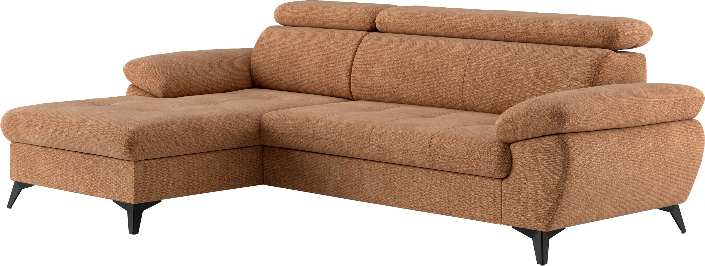 COTTA Ecksofa »Hudson L-Form«, mit Kopfteilverstellung, wahlweise mit Bettfunktion & Bettkasten
