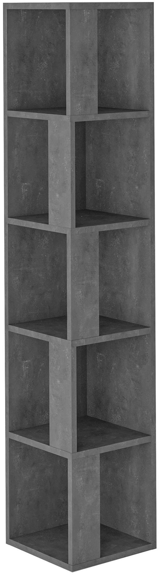 DECORTIE Bücherregal »Piano Bücherregal« Packung, Leichte Montage, Lagerung, Platzsparend Retro Grau