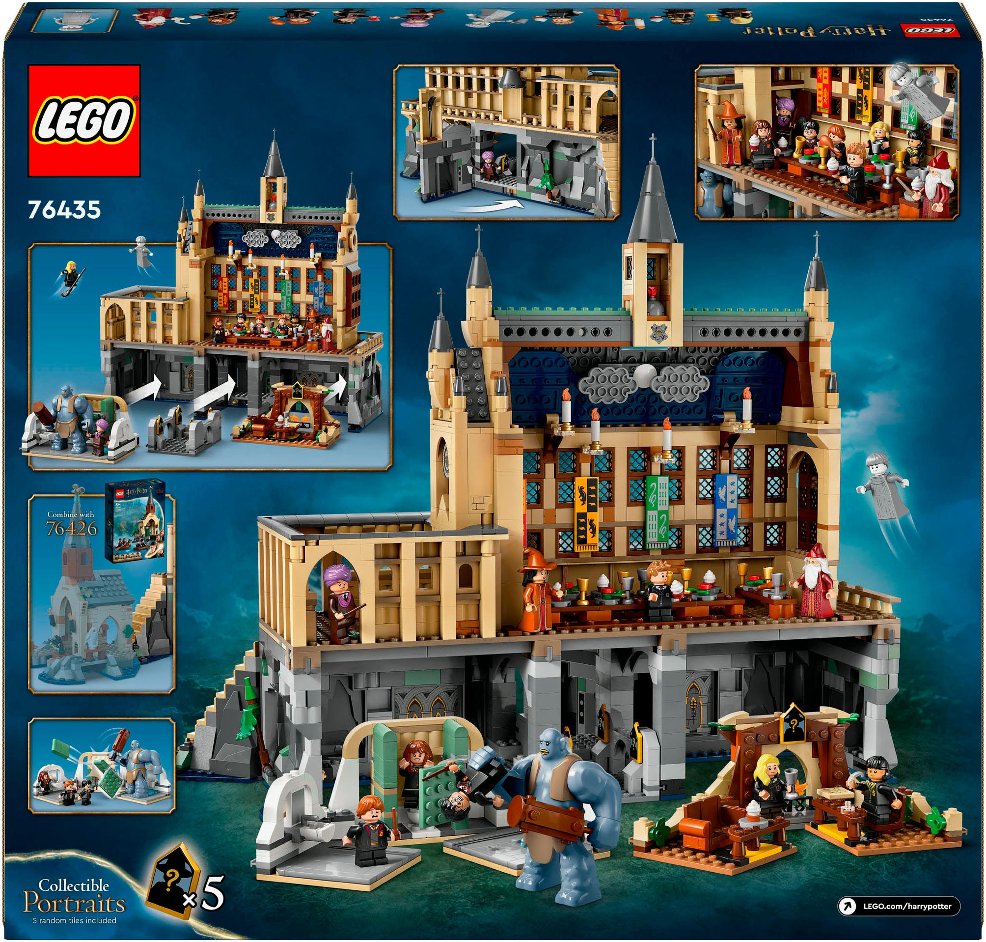 LEGO® Konstruktionsspielsteine »Schloss Hogwarts™: Die Große Halle (76435), LEGO Harry Potter™«, (1732 St.), Made in Europe