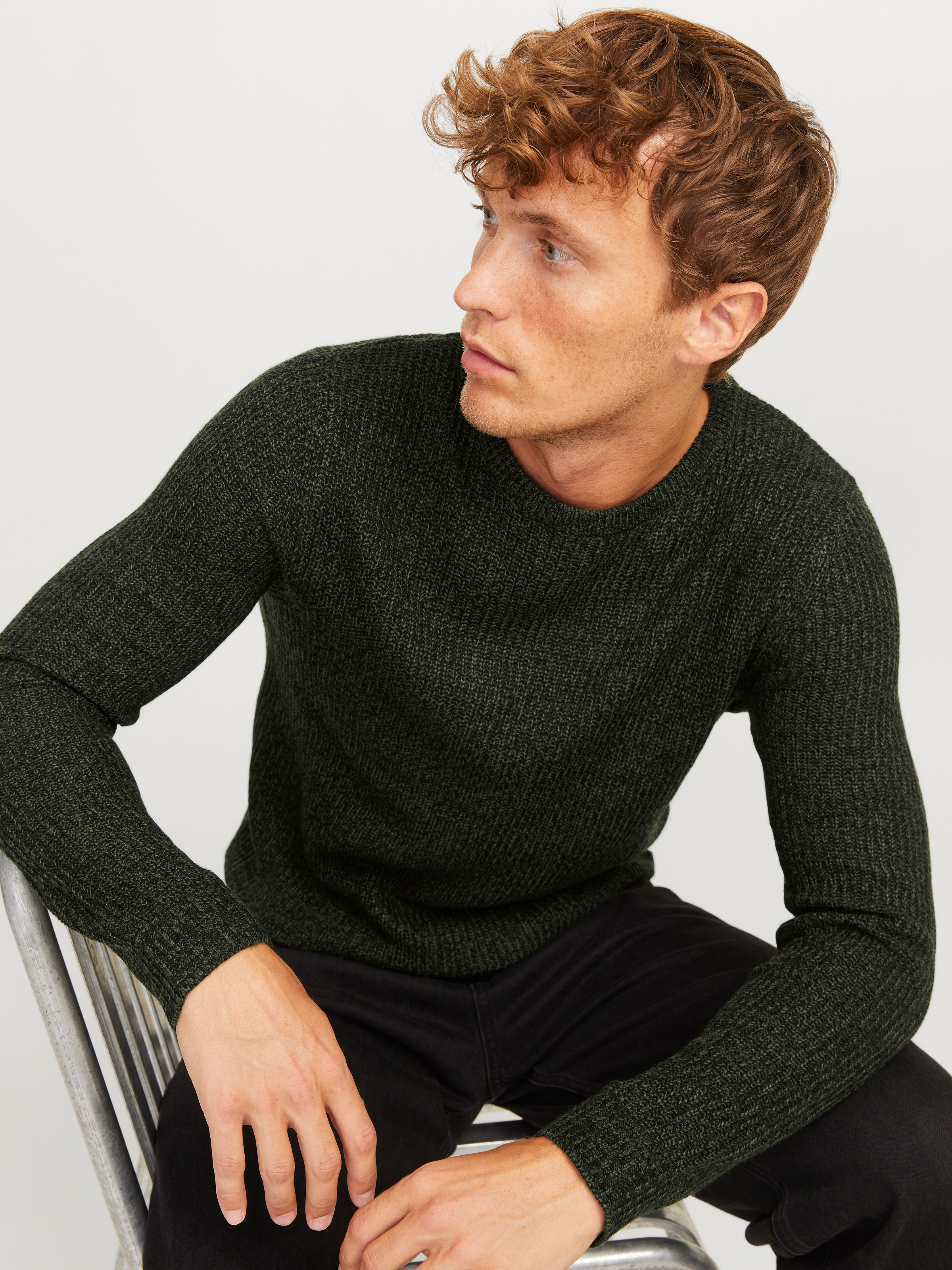Jack & Jones Rundhalspullover »JJELEWIS KNIT CREW NECK SN«