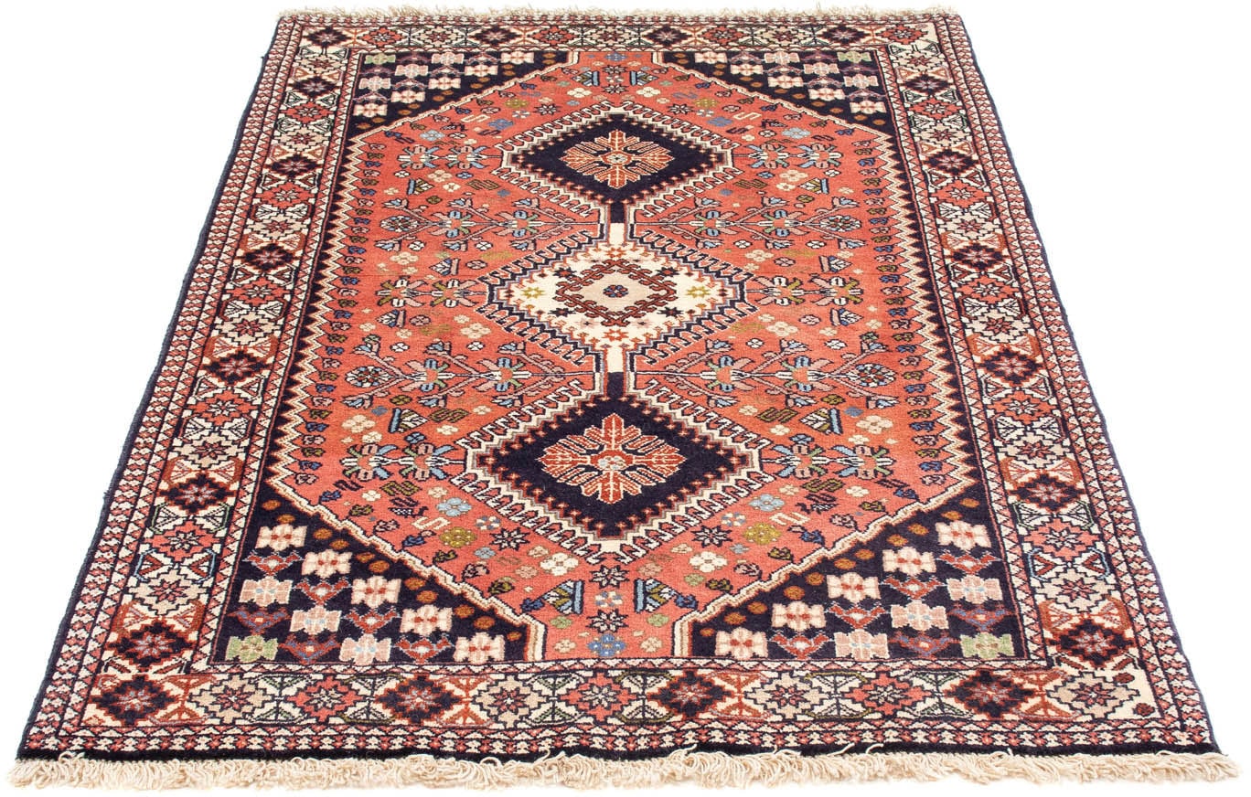 morgenland Wollteppich »Yalameh Medaillon Blu scuro 144 x 100 cm«, rechteck günstig online kaufen