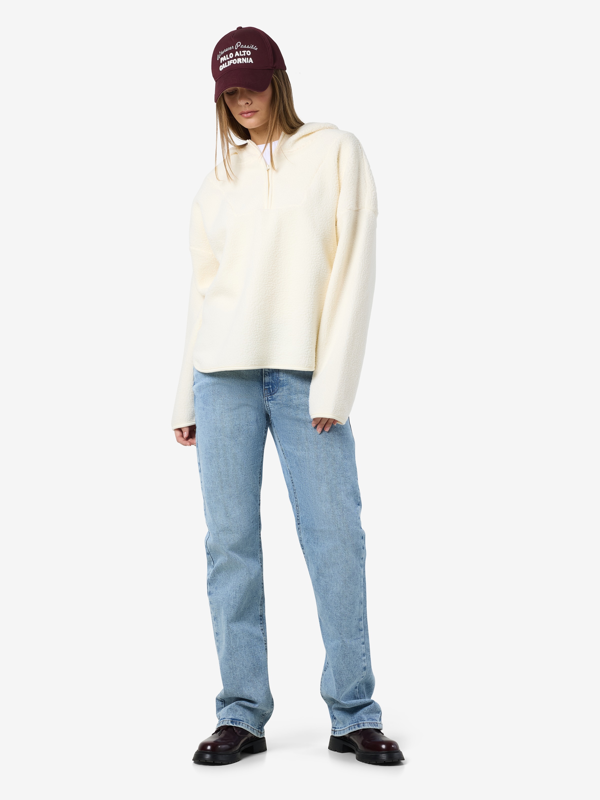 Noisy may Fleecepullover »NMCOZY L/S HALFWAY ZIP SWEATER JRS NOOS«