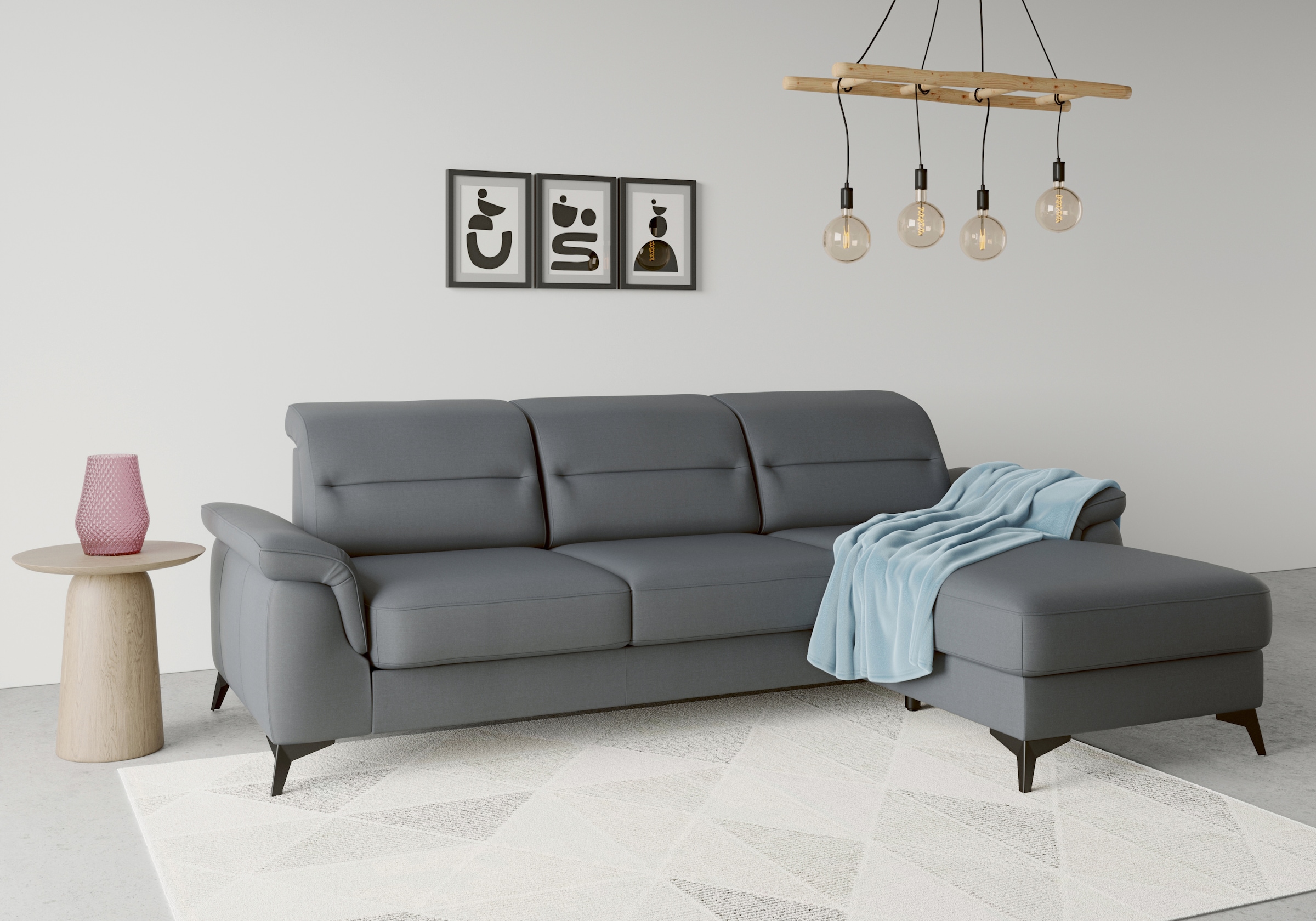 sit&more Ecksofa »Sinatra L-Form« mit Recamiere, optional mit Kopfteilverst günstig online kaufen