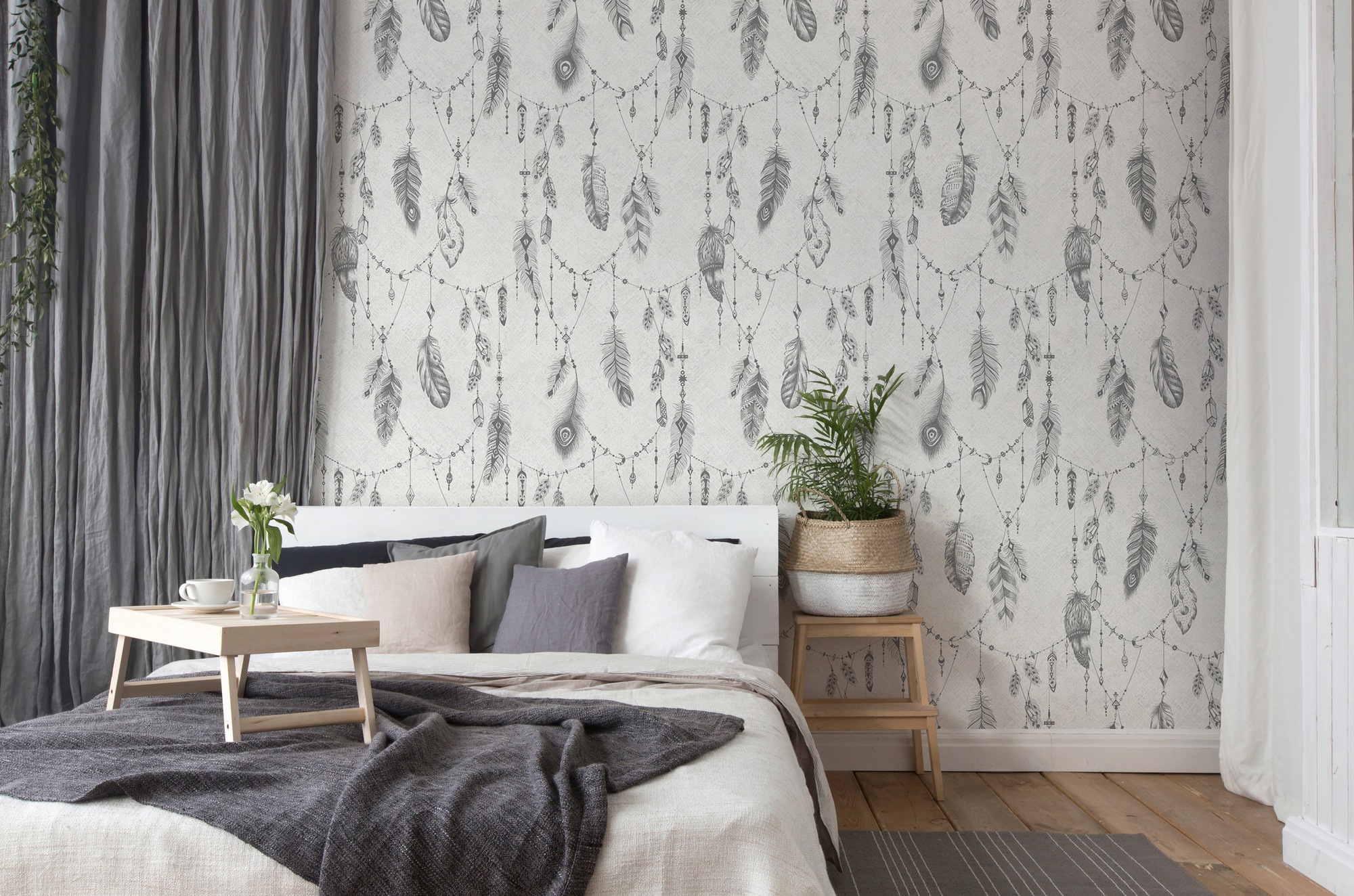 Architects Paper Fototapete »Atelier 47 Boho Feather 2«, mehrfarbig, Vlies, günstig online kaufen