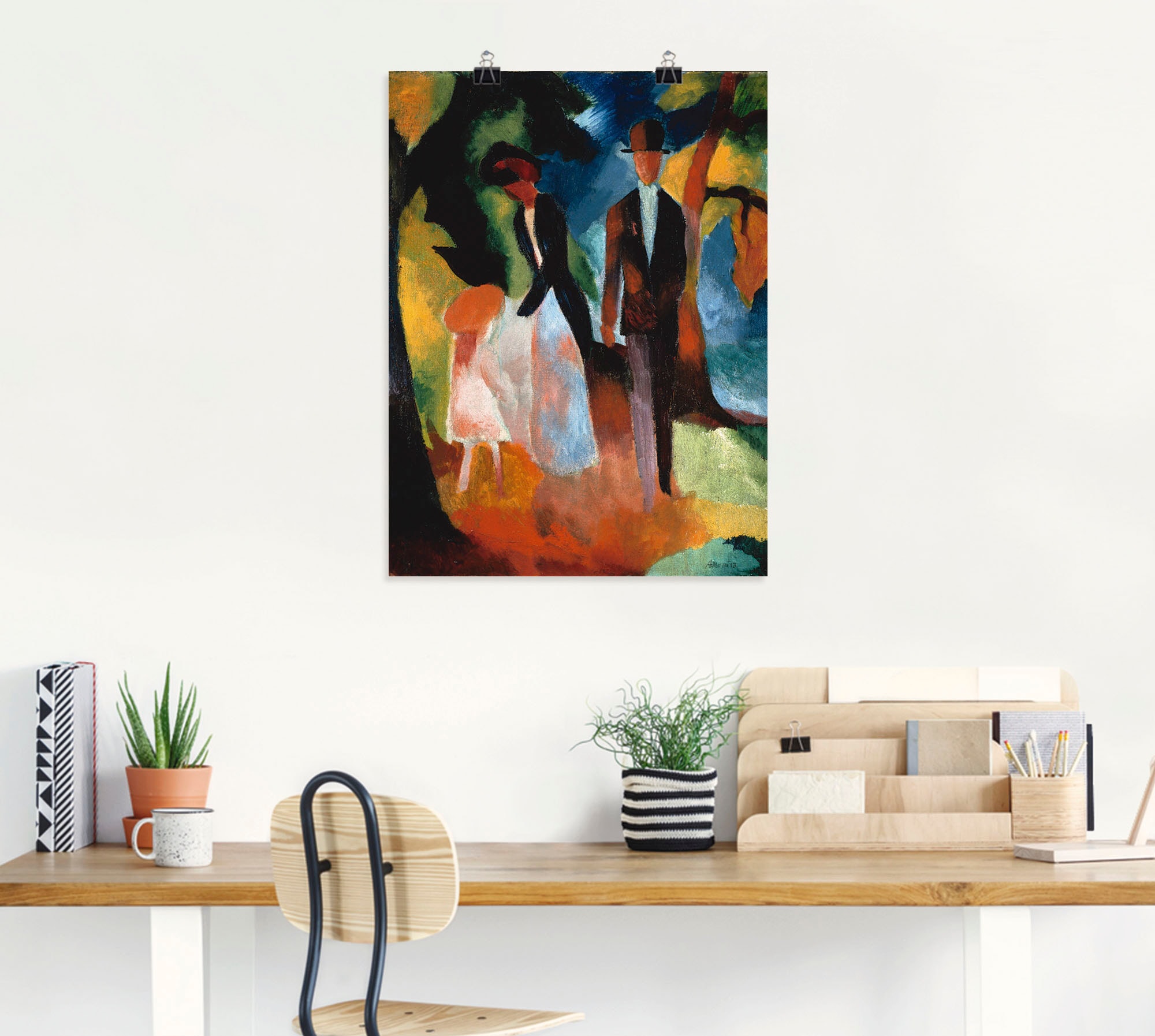 Artland Kunstdruck »Leute am blauen See«, Paar, (1 St.), als Leinwandbild, Wandaufkleber oder Poster in versch. Größen