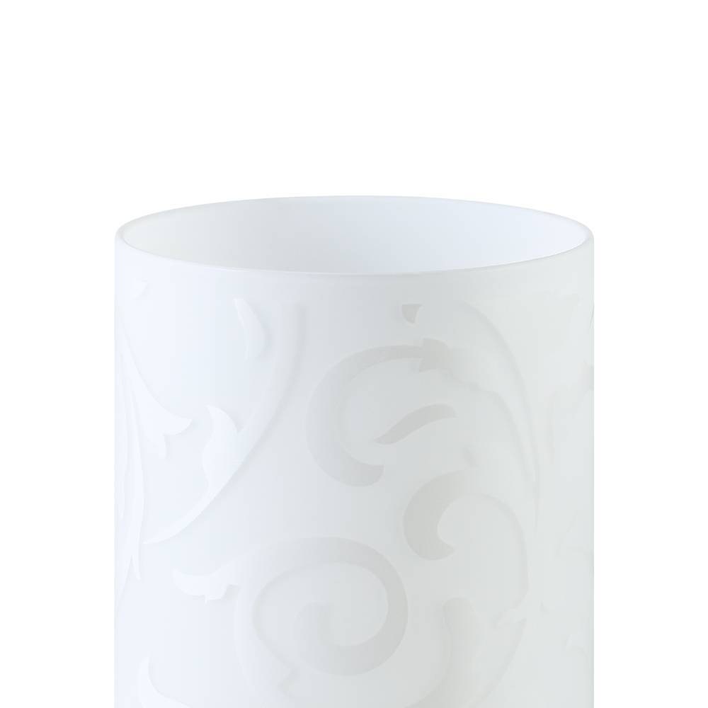 EGLO Tischleuchte »GEO Tischlampe, opalmattes Glas mit floralem Muster, Schalter am Kabel«, 1 flammig, Leuchtmittel E14 | Leuchtmittel wechselbar-ohne Leuchtmittel, Nachttischlampe, Deko-Leuchte, Schlafzimmer, 165cm Kabel, 20x10cm