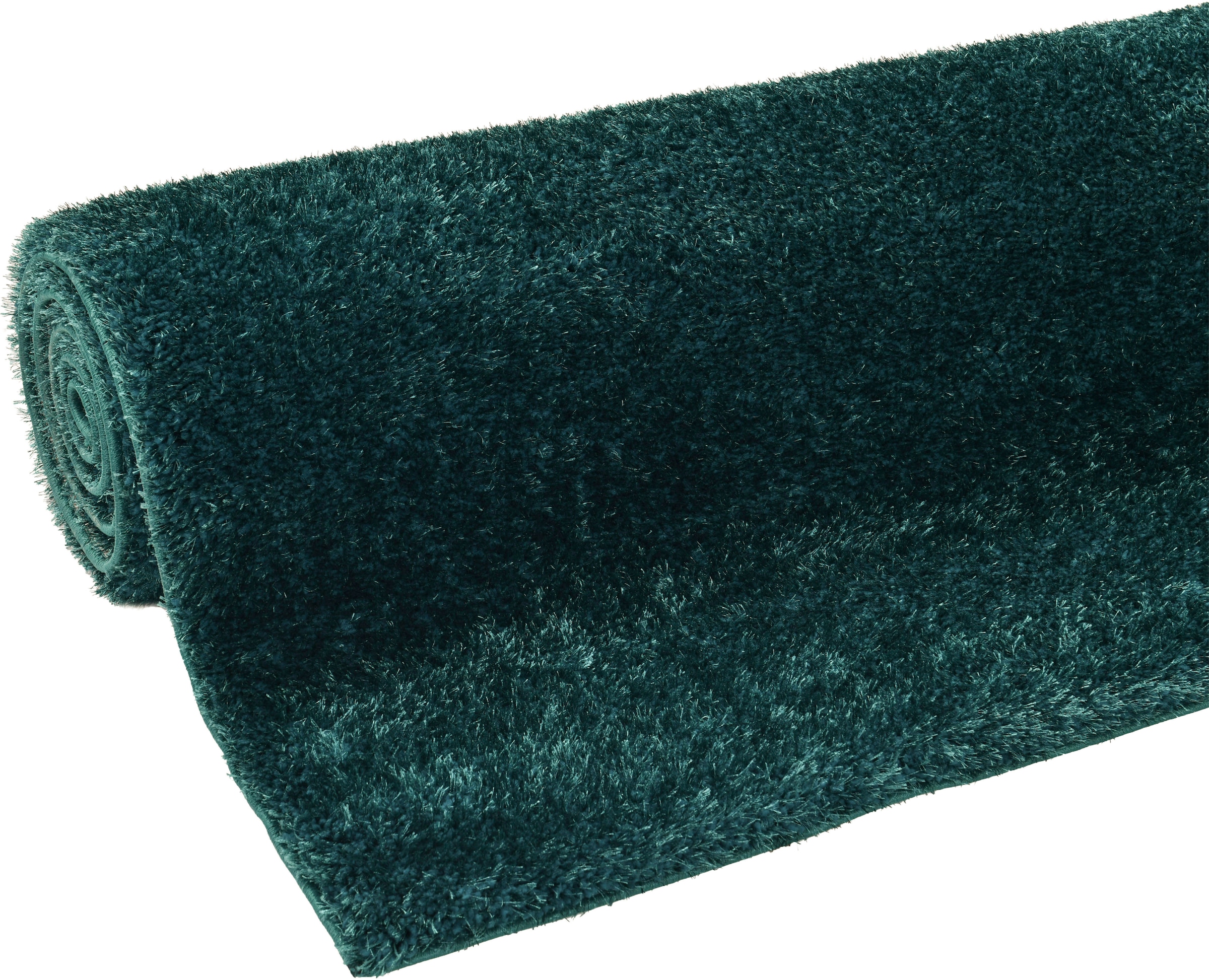 my home Hochflor-Teppich »Malin«, rechteckig, 43 mm Höhe, Shaggy in Uni-Farben, einfarbig, leicht glänzend, besonders weich