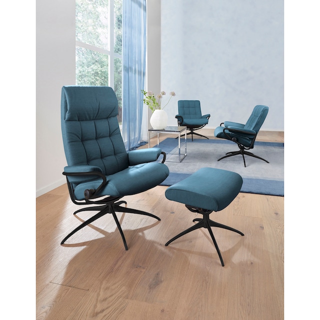 Stressless® Relaxsessel »London«, (Set, Relaxsessel mit Hocker), mit Hocker,  High Back, mit Star Base, Gestell Schwarz auf Rechnung kaufen