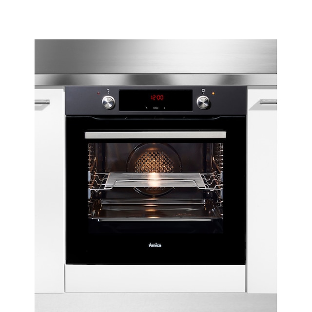 Amica Backofen-Set »BOXC 954 000«, BOXC 954 000 SM, mit  2-fach-Teleskopauszug, Simple Steam Reinigungsfunktion, (Packung), großer  Timer, Heißluft und XXL Volumen mit 77 Liter online kaufen