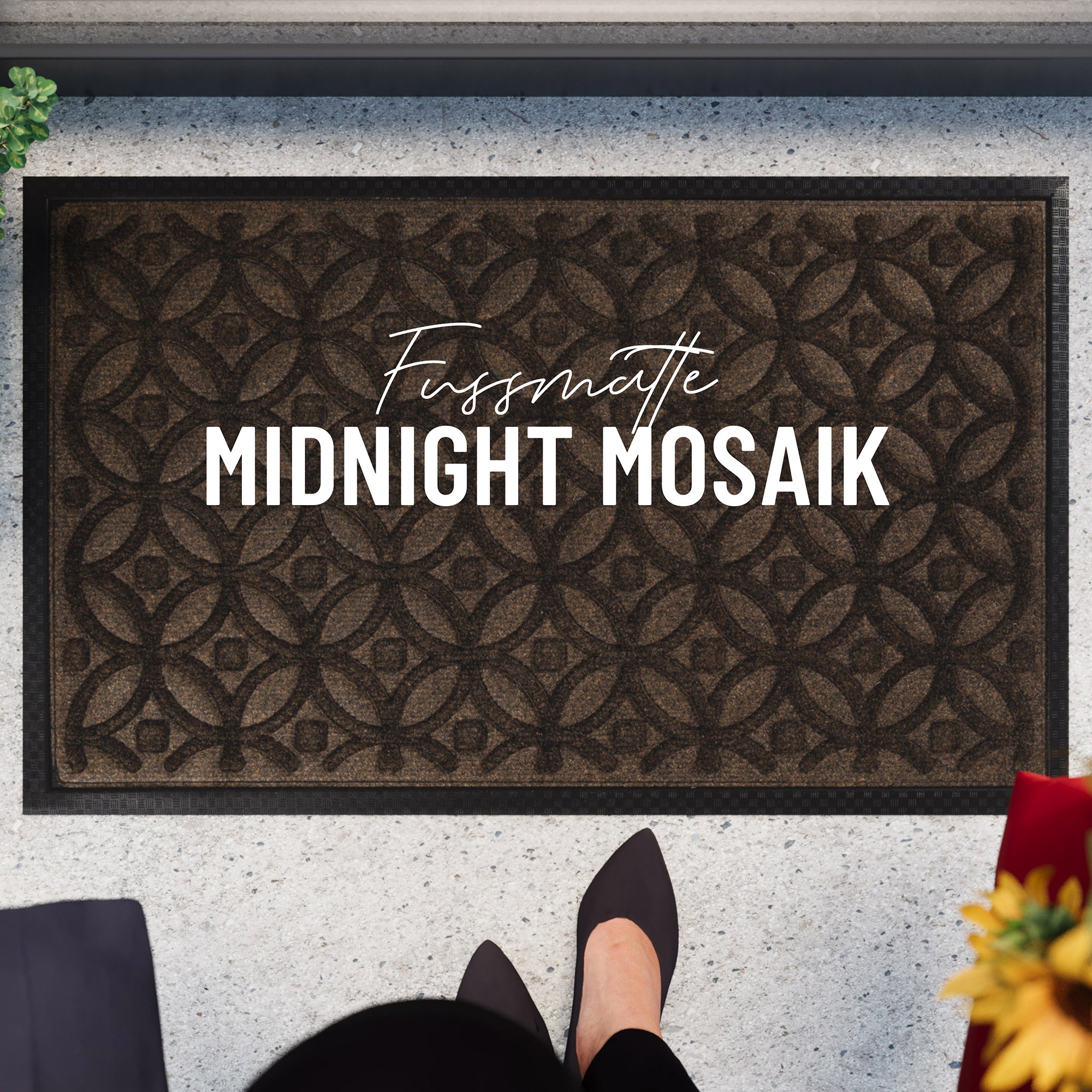 Wecon home Fußmatte »Midnight Mosaic«, rechteckig, 4 mm Höhe, pflegeleicht, günstig online kaufen
