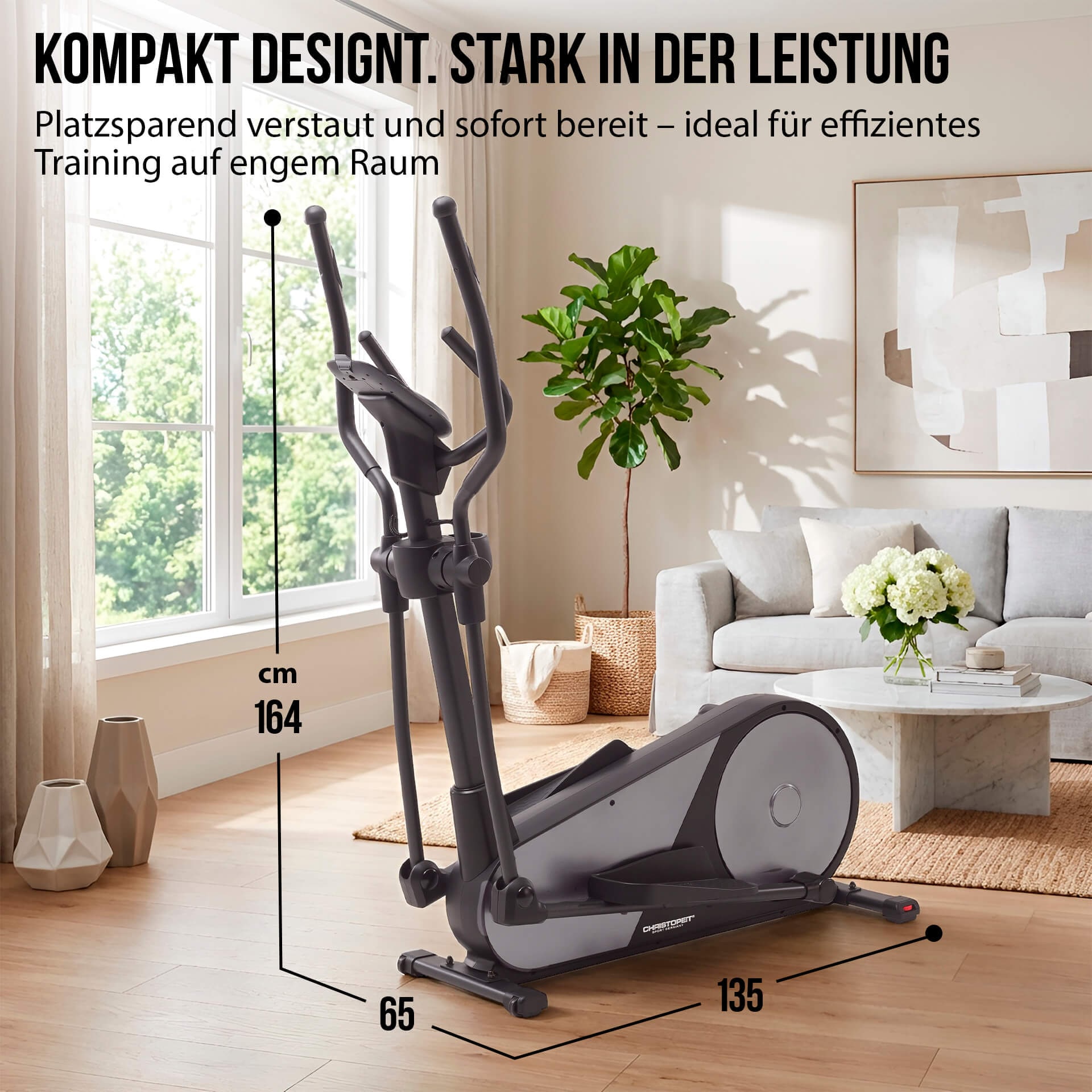 Christopeit Sport® Crosstrainer-Ergometer »EL 8000« 150 kg max. Benutzergewicht, 32 Widerstandsstufen