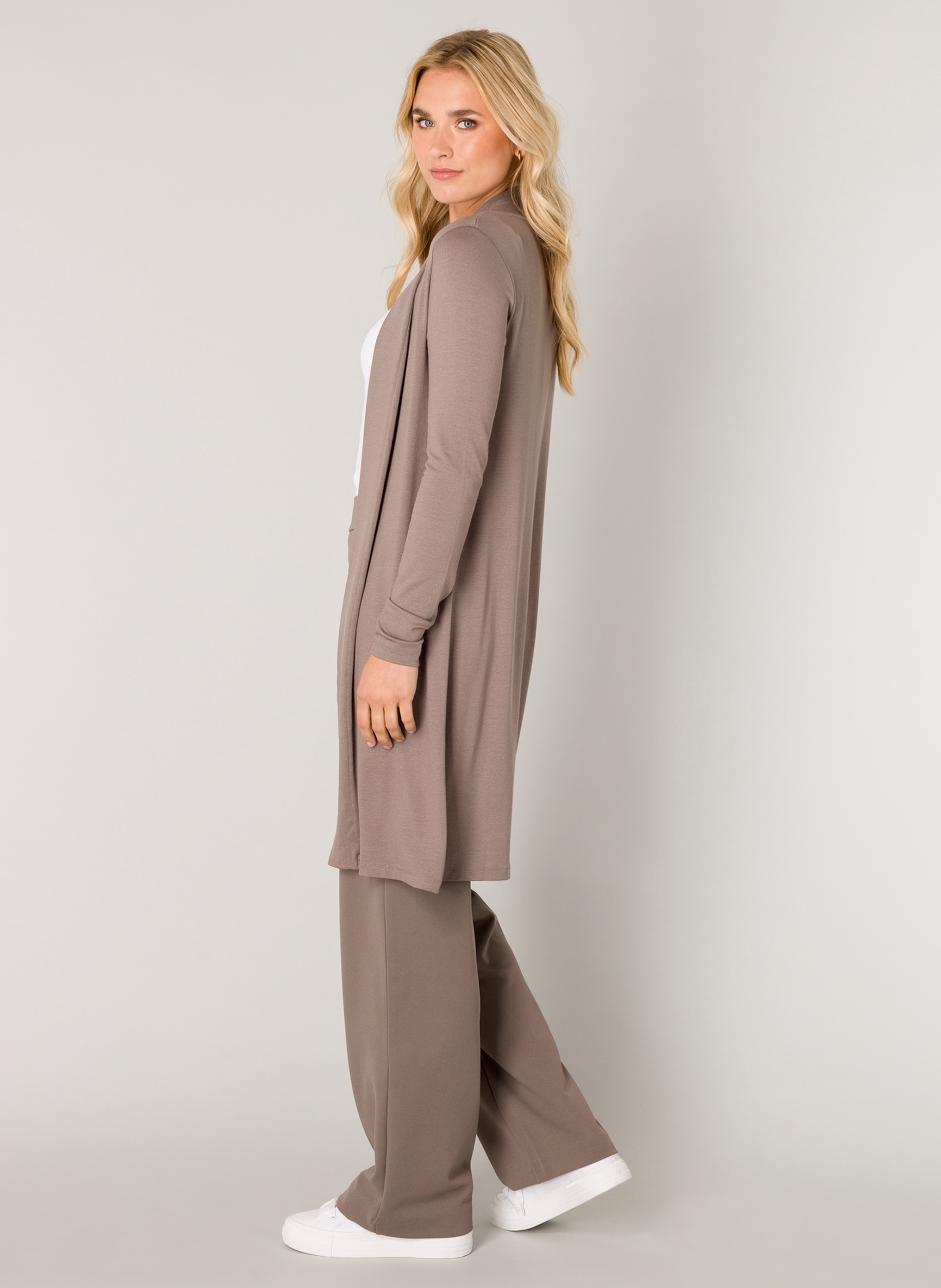 Base Level Longstrickjacke »Yayla Long«, ohne Verschluss