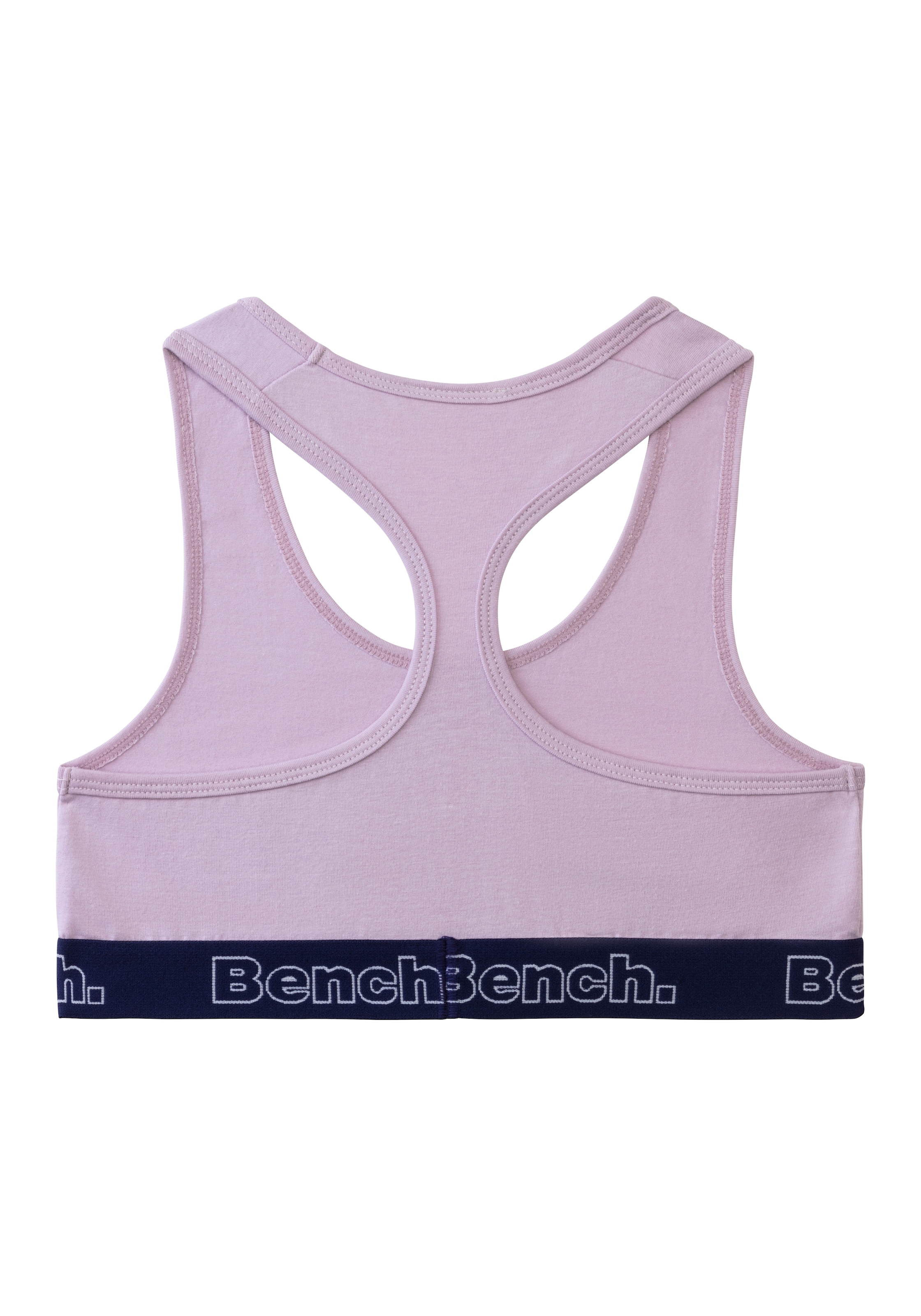 Bench. Bustier Packung, 3 mit kontrastfarbigem Bündchen und Racerback