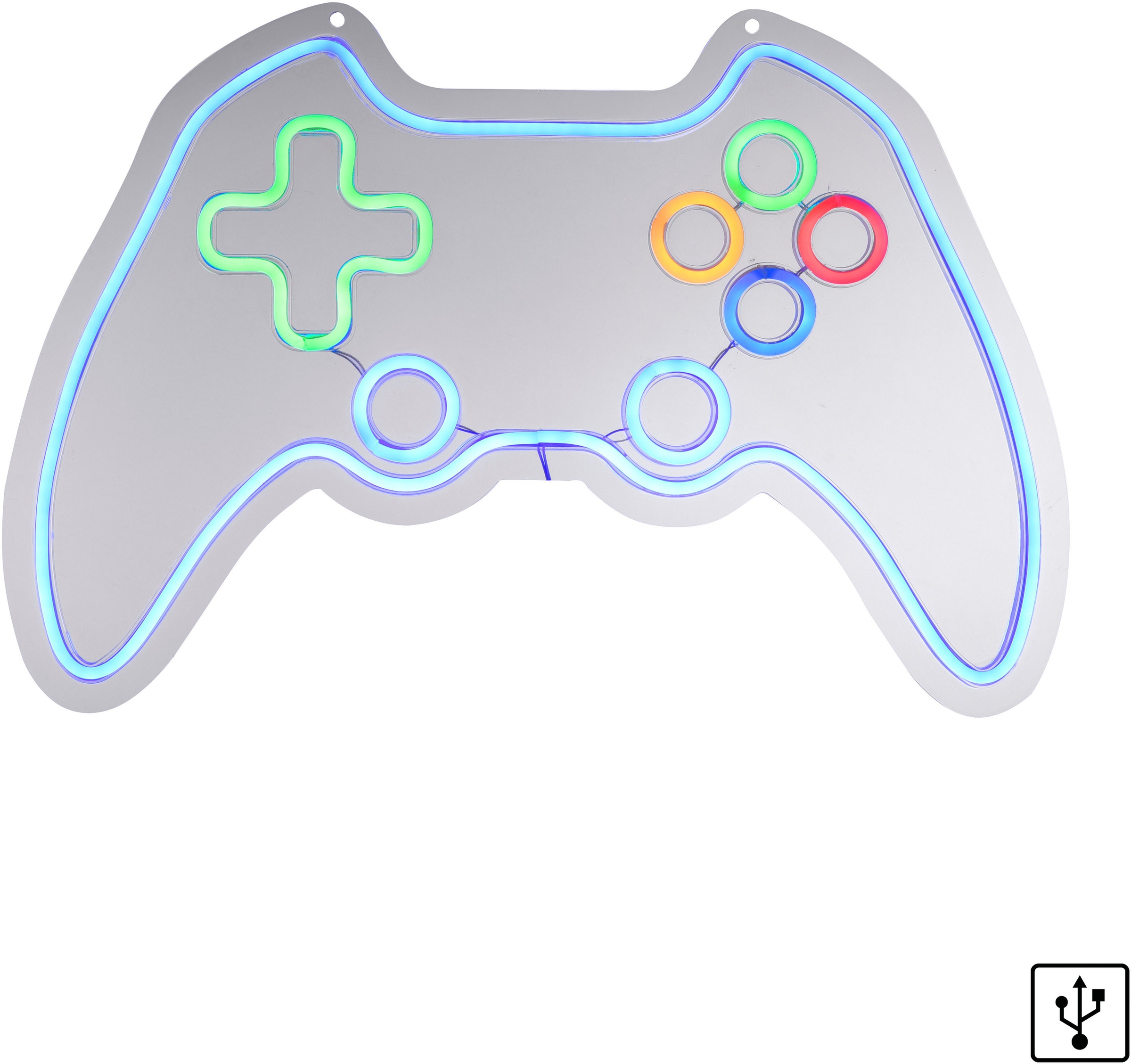 JUST LIGHT LED Wandleuchte »NEON-GAMER«, 1 flammig, Leuchtmittel LED-Board günstig online kaufen