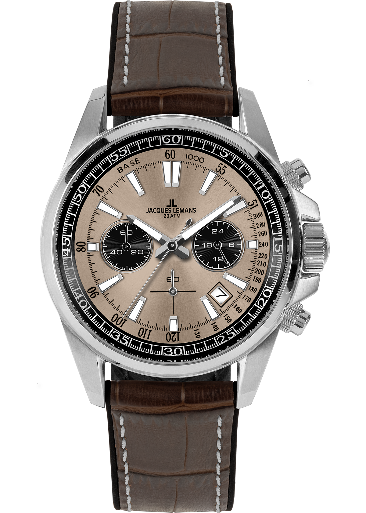 Jacques Lemans Chronograph »Liverpool« Quarzuhr, Armbanduhr, Herrenuhr, Lederarmband, analog, Tag