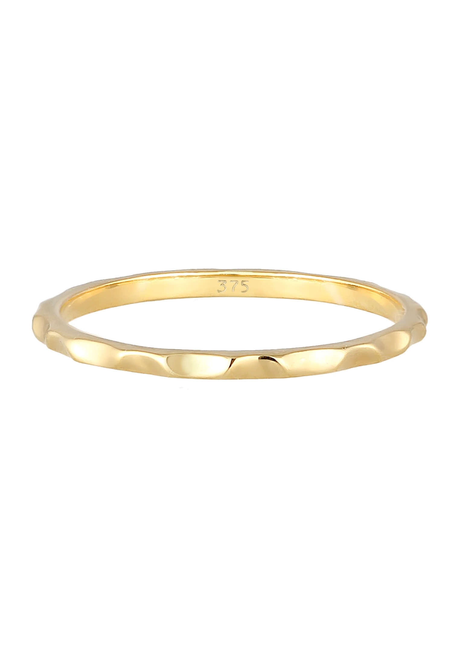 Elli Premium Fingerring »Stacking Facetten Basic 375 Gelbgold«