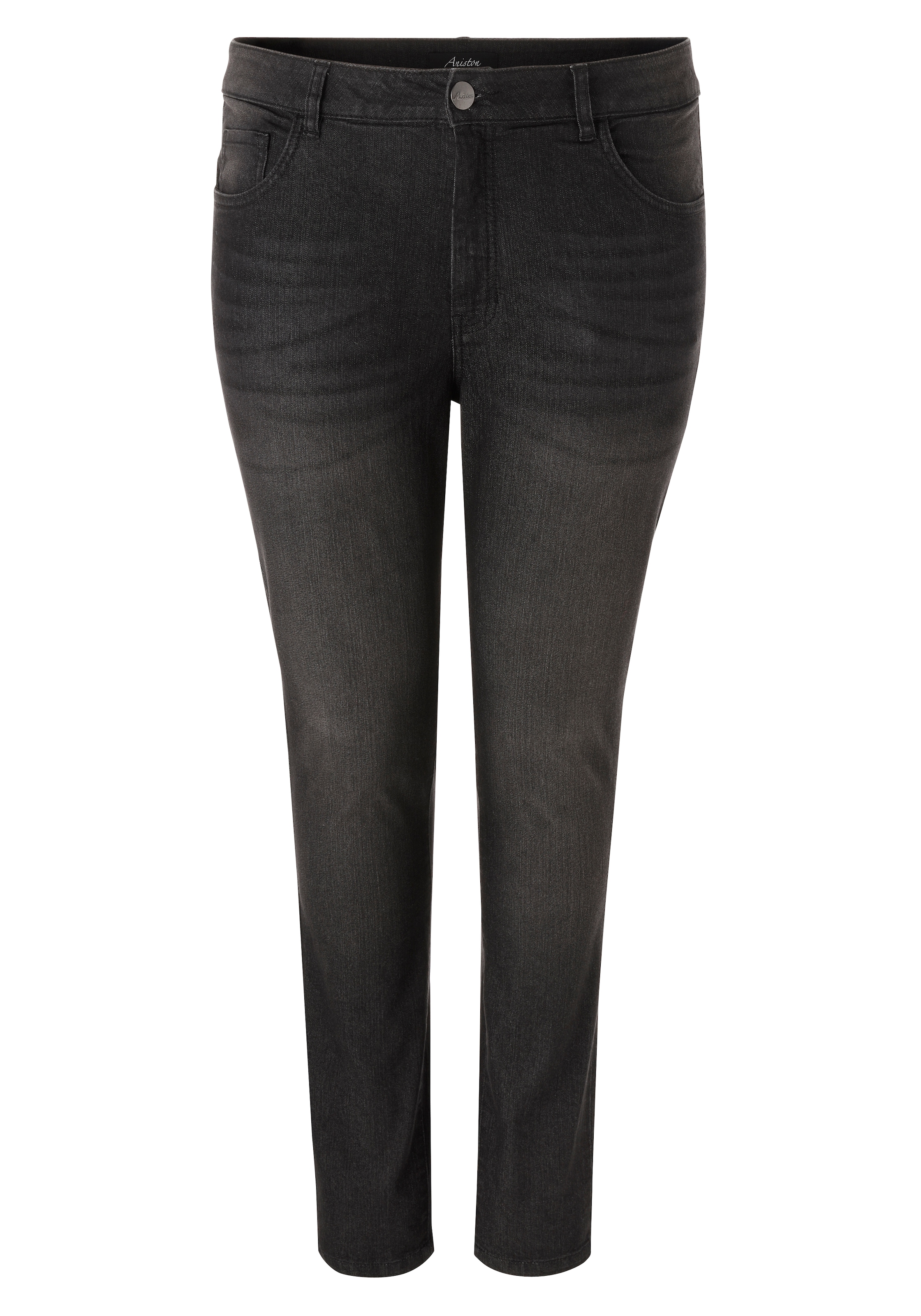 Aniston PLUS Skinny-fit-Jeans, regular waist - in dezenter Used-Waschung - NEUE KOLLEKTION