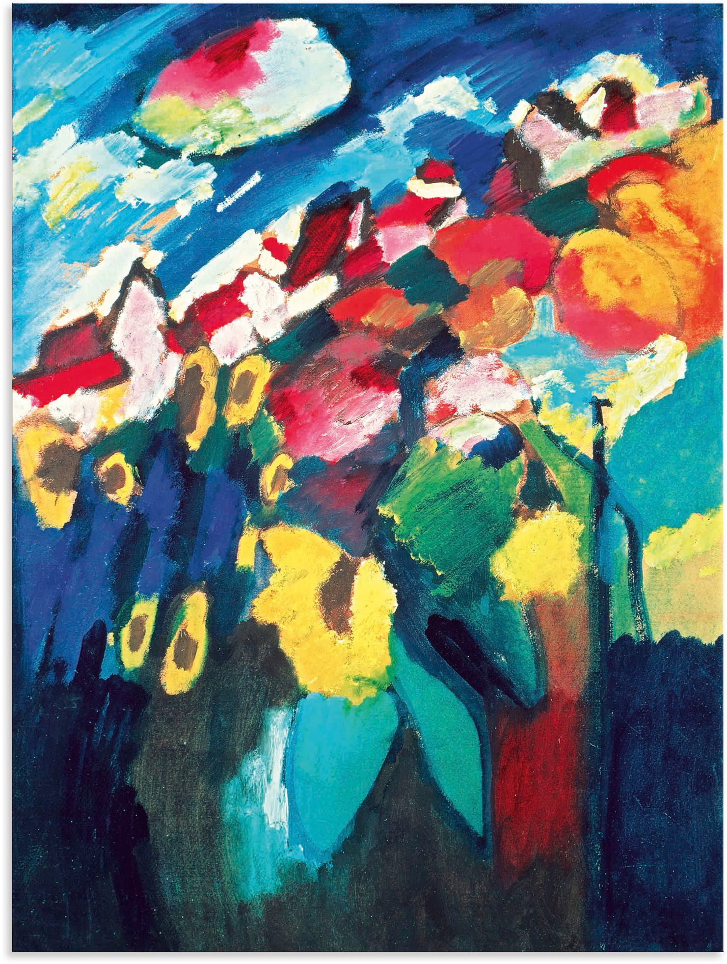 Artland Wandbild »Murnau, Garten II. 1910«, Gegenstandslos, (1 St.), als Alubild, Leinwandbild, Wandaufkleber oder Poster in versch. Größen