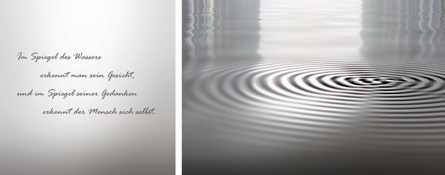 queence Leinwandbild »Wasser«, See-Stein-Kunst-Modern-Spa-Spa Bilder-Sprüch günstig online kaufen