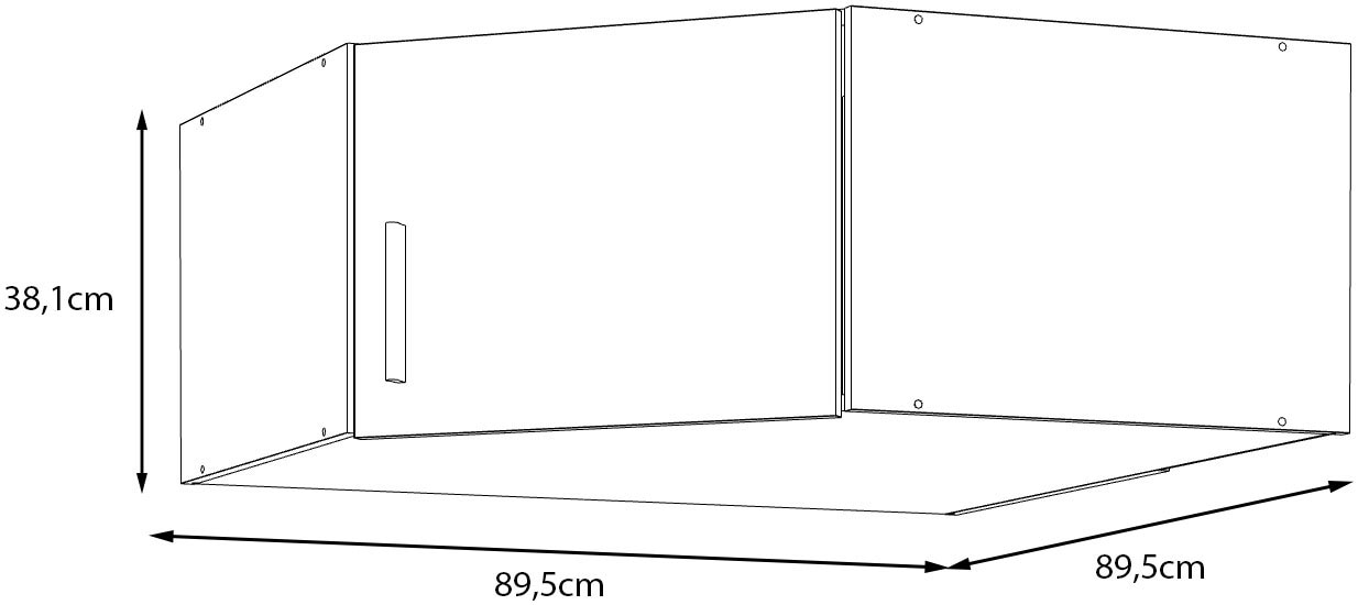 FORTE Schrankaufsatz Eckschrankaufsatz, Stauraum, optimale Raumnutzung