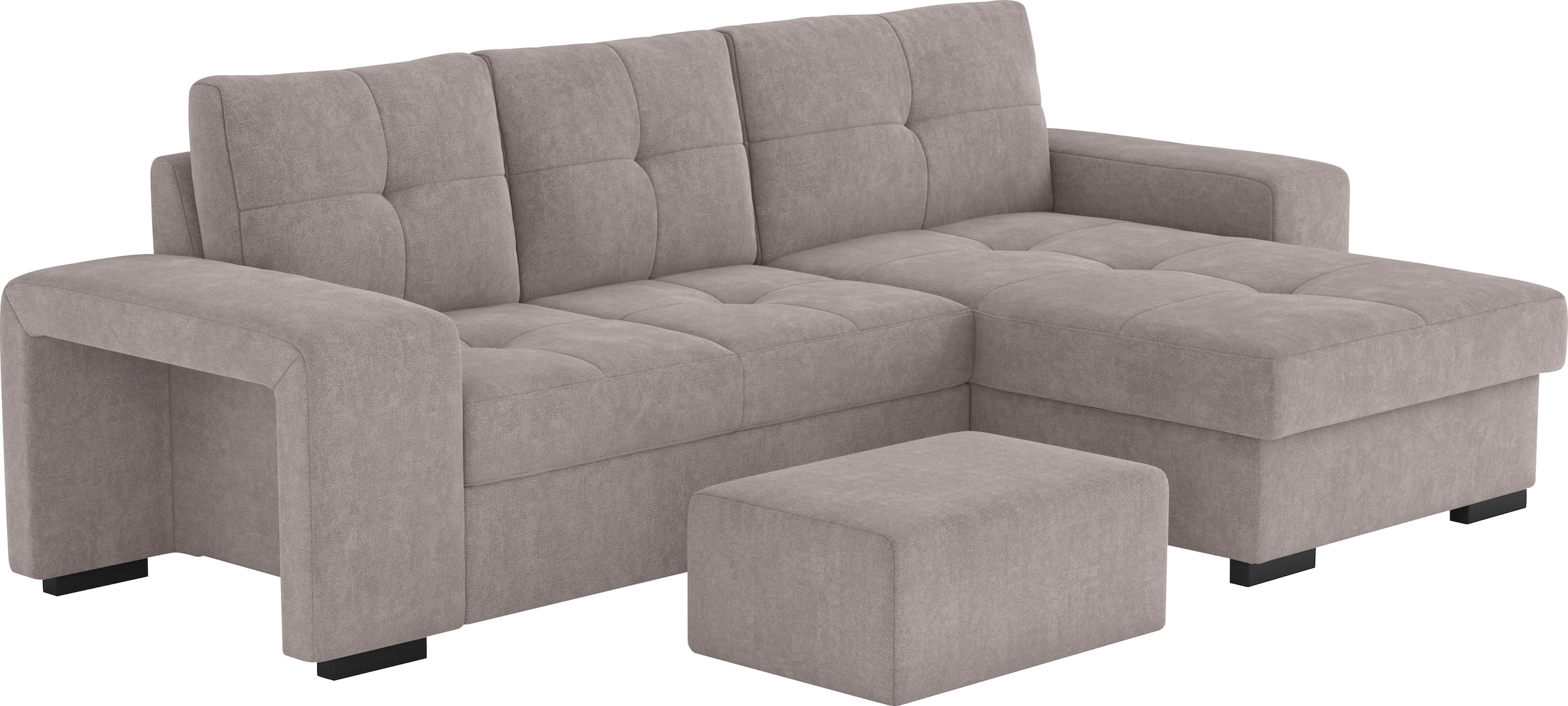 COTTA Ecksofa »Mattina L-Form«, mit Hocker, wahlweise mit Bettfunktion & Bettkasten