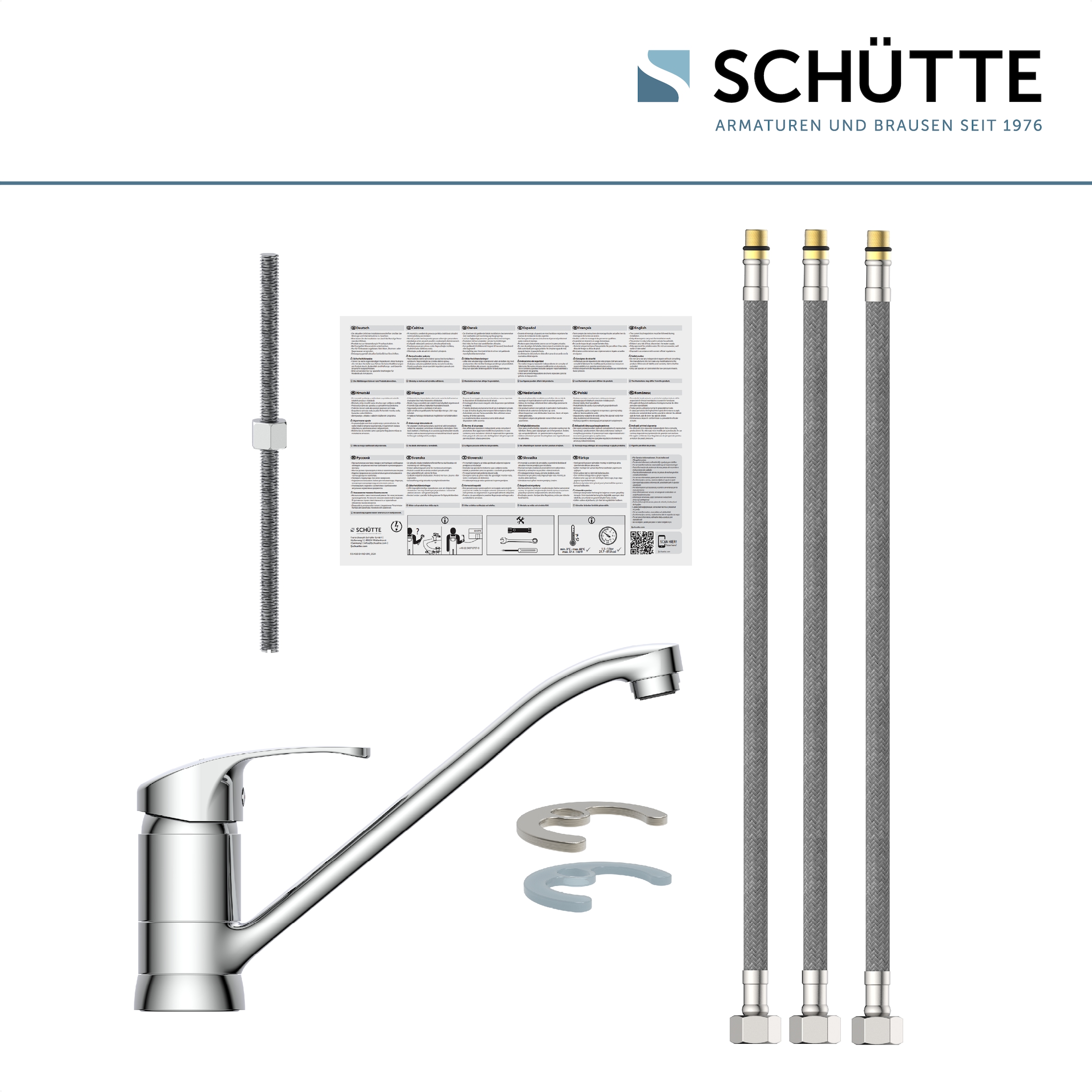 Schütte Spültischarmatur »CELLINO« Niederdruck Armatur Küche, 360° schwenkbarer Wasserhahn
