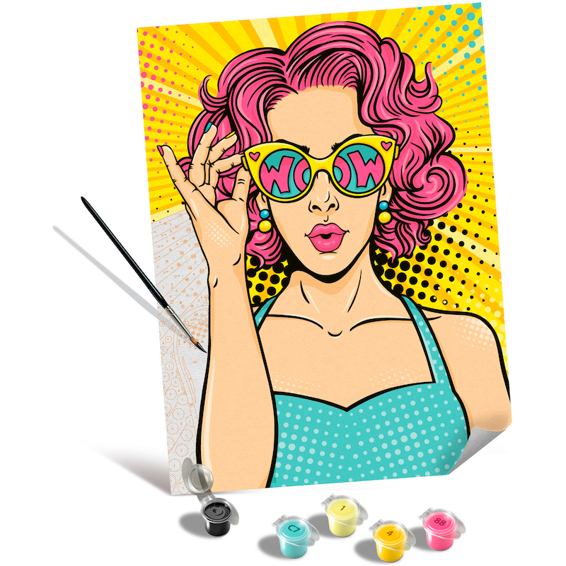 RAVENSBURGER Malen nach Zahlen »CreArt, ART Collection, Leinwand Lady in Pink« für Erwachsene; Made in Europe bunt