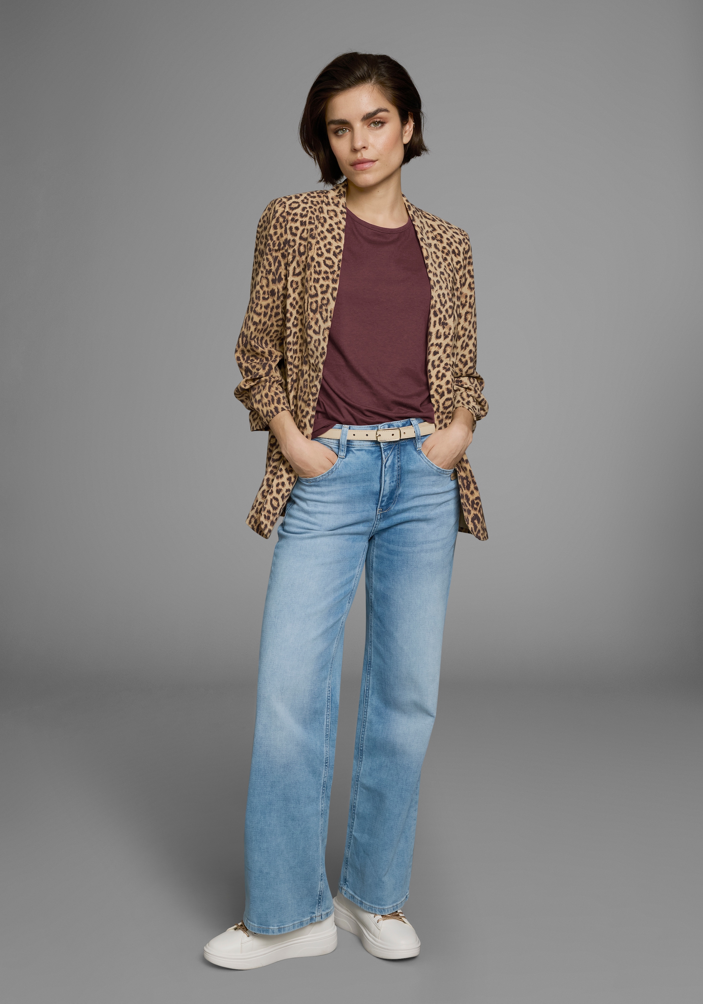 Boysen's T-Shirt Kurzarm,  unifarben,  Rundhals,  für Freizeit und Alltag