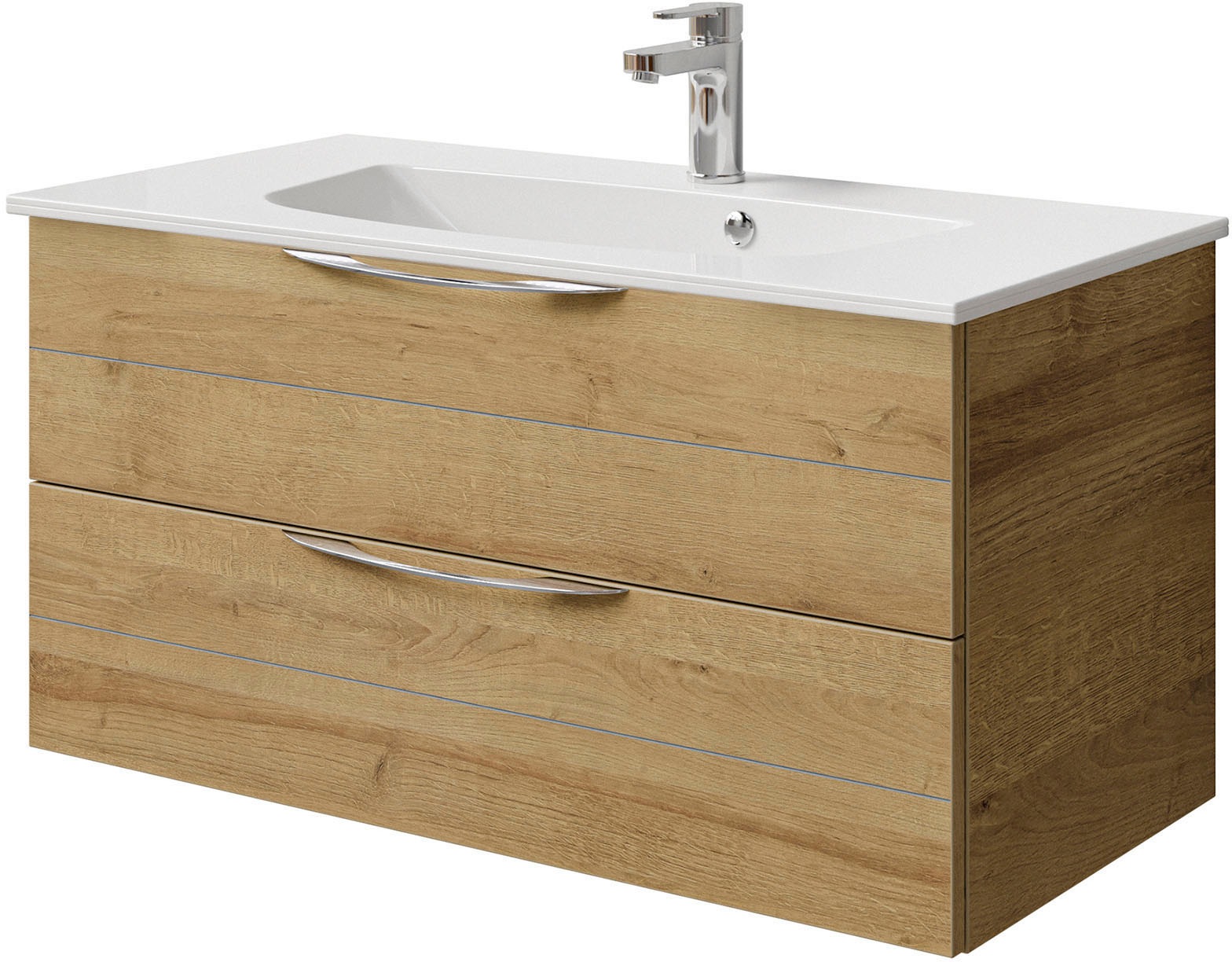 Saphir Waschtisch »Serie 6025 Mineralmarmor-Waschtisch mit Unterschrank, 97 günstig online kaufen