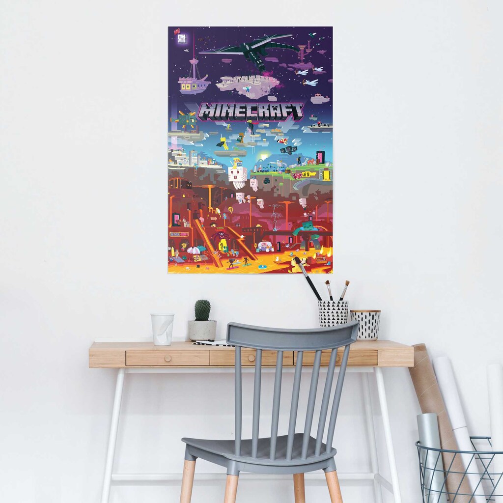 Reinders! Poster »Poster Minecraft - world beyond«, Spiele, (1 St.)