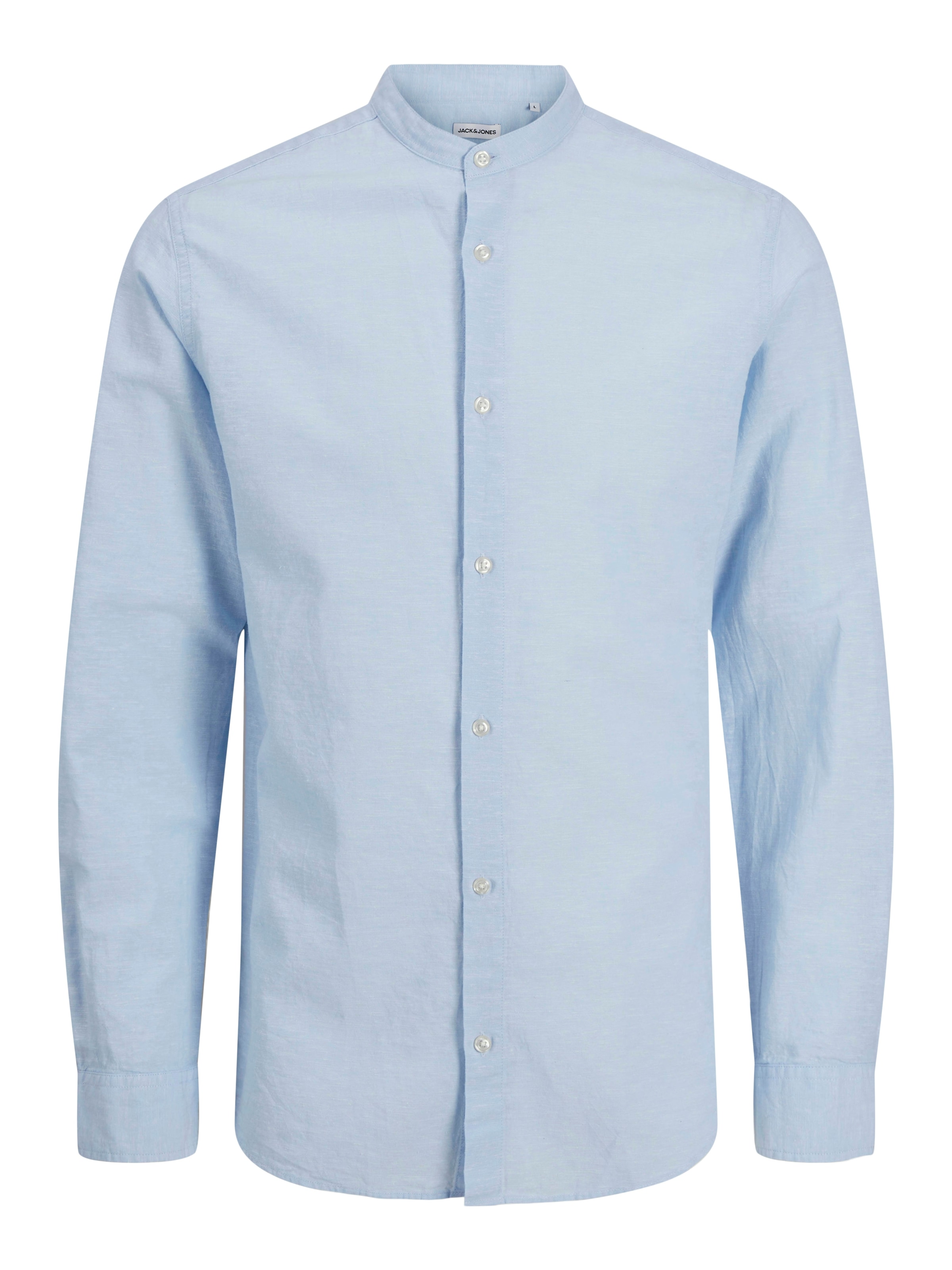 Jack & Jones PlusSize Langarmhemd »JJEBREEZE LINEN BLE BAND SHIRT LS SN PLS«