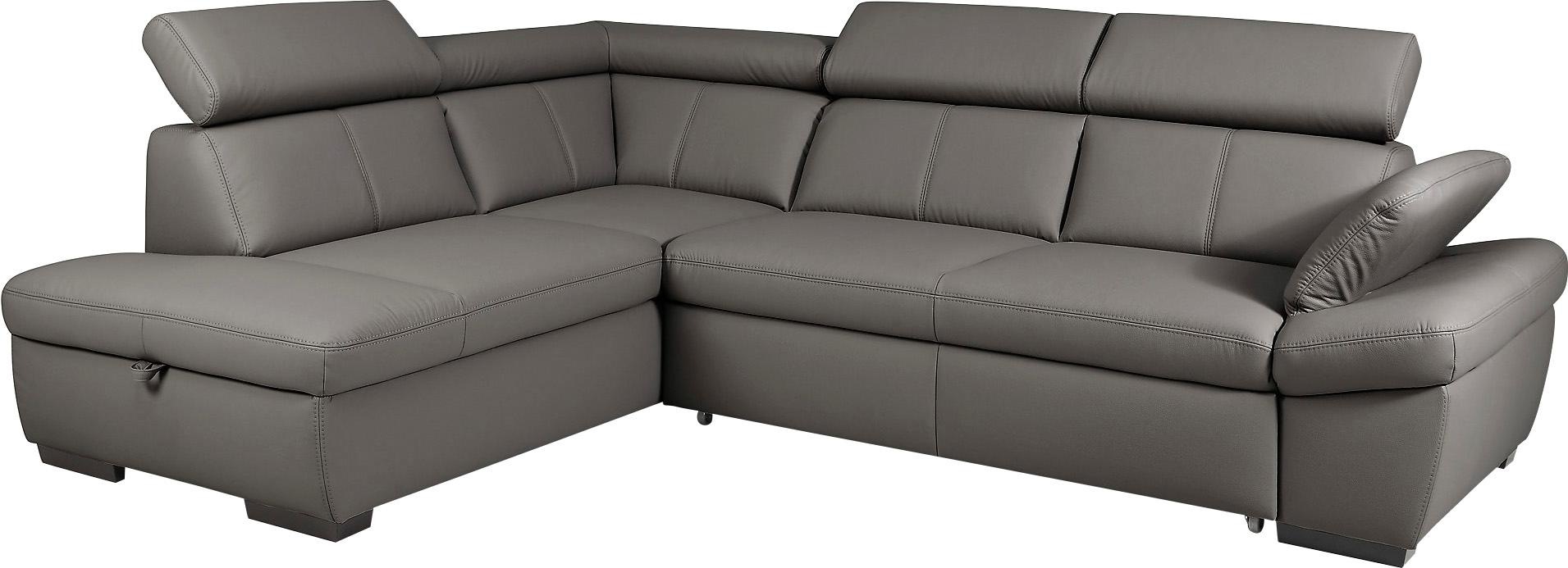 exxpo - sofa fashion Ecksofa »Salerno, klassisch modernes Funktionssofa, hoher Sitzkomfort, L-Form«, inkl. Kopf- und Armteilverstellung, wahlweise mit Bettfunktion