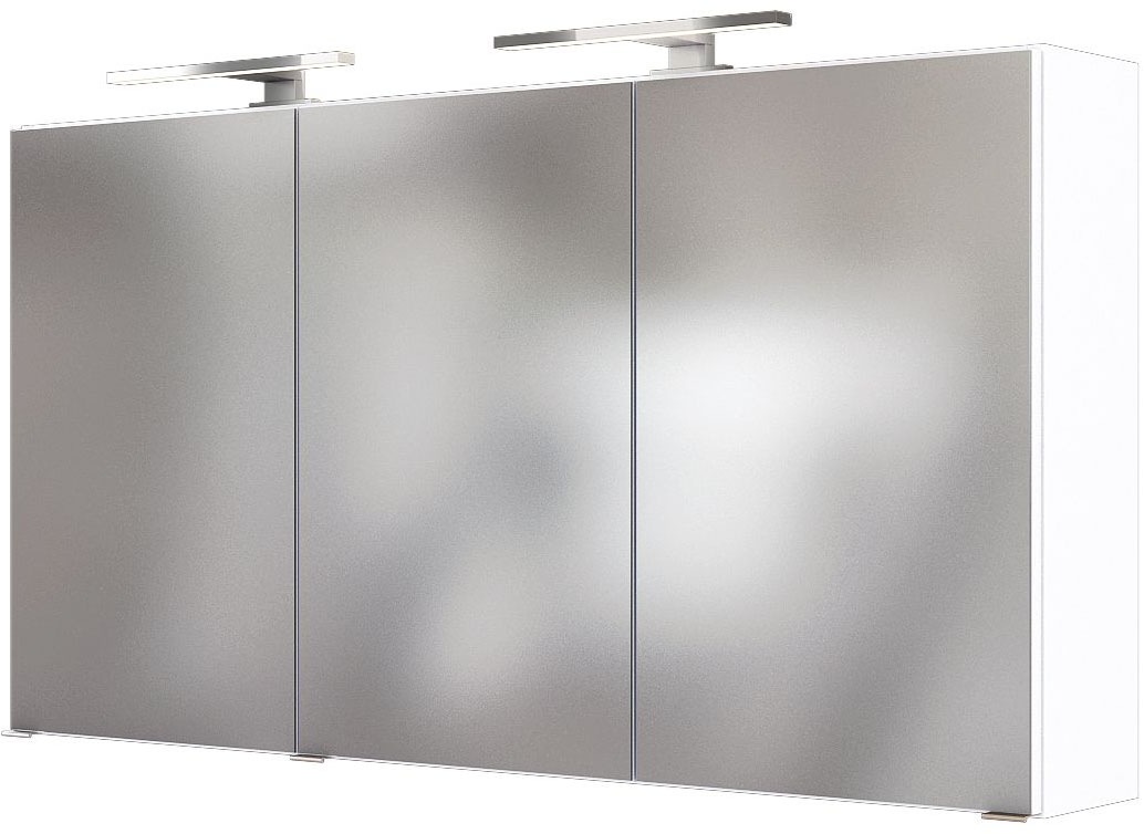 welltime Badmöbel-Set »Welltime Möbel Baabe Waschtisch-Set 3tlg. oder 5tlg.«, (3 St.), gedämpfte Scharniere und Softclose-Funktion, inklusive LED-Beleuchtung