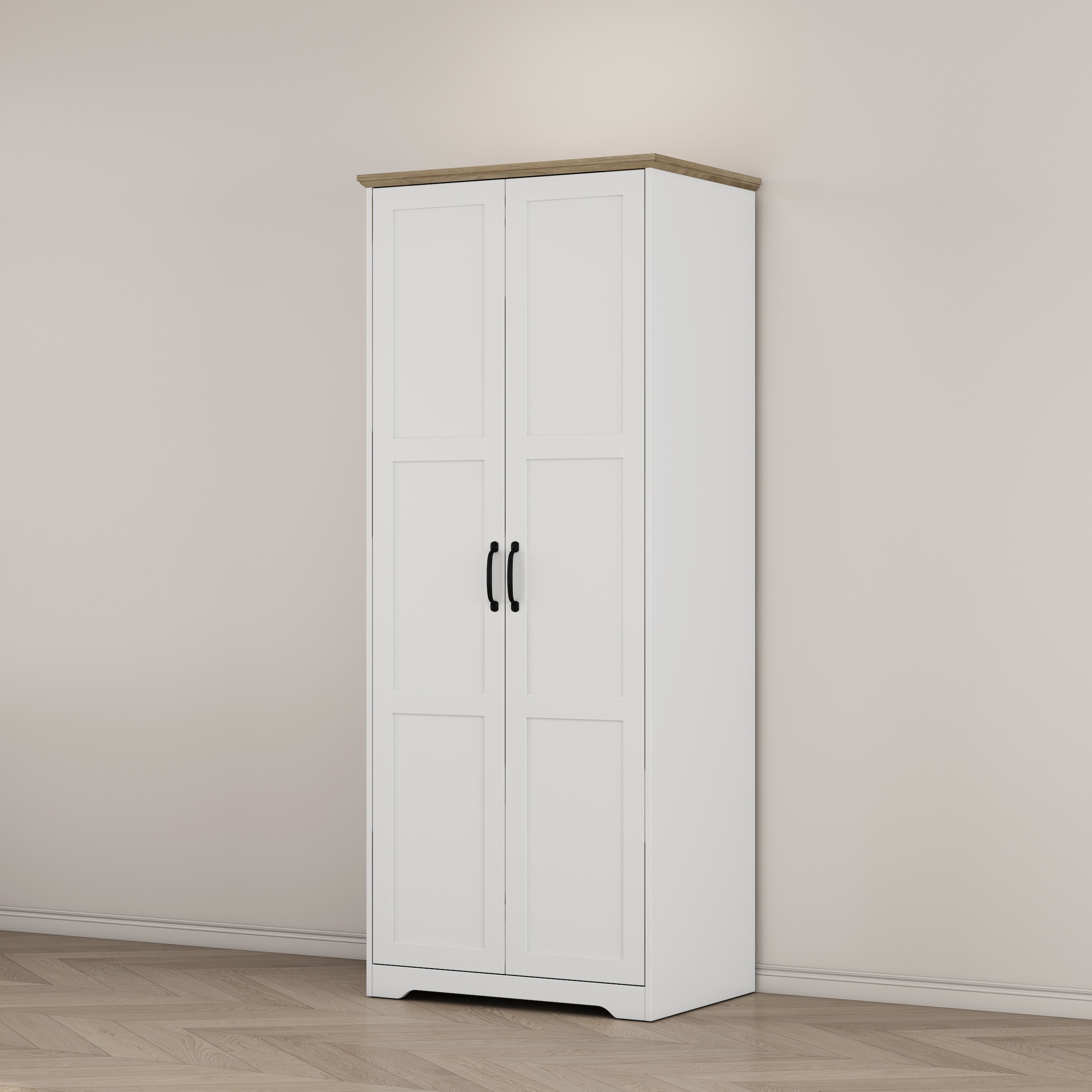 OTTO home Kleiderschrank »Emmilia Schrank Schlafzimmerschrank im Landhaus Design« Landhaus Schrank mit  2 Türen in Breite 82,7cm, Höhe 2m