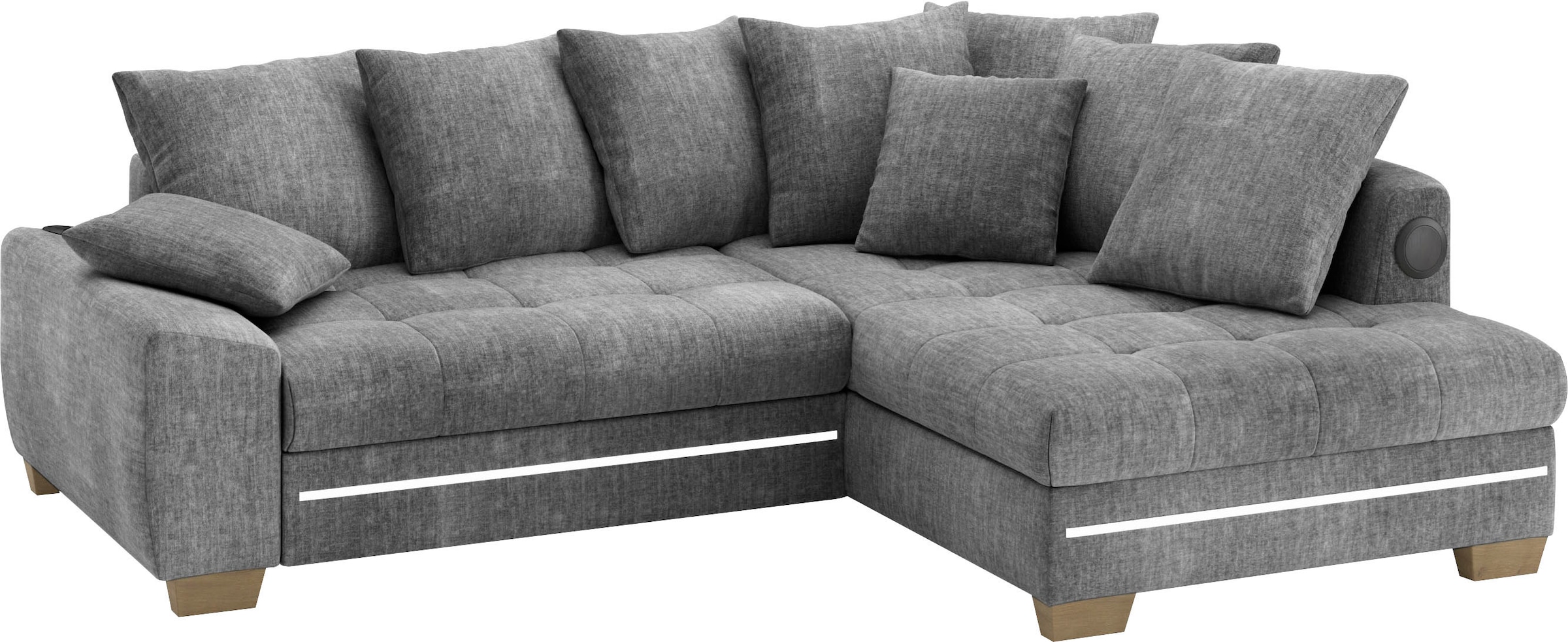 Mr. Couch Ecksofa »Nikita II, L-Form«, mit Kaltschaum, RGB-LED, Soundsystem günstig online kaufen