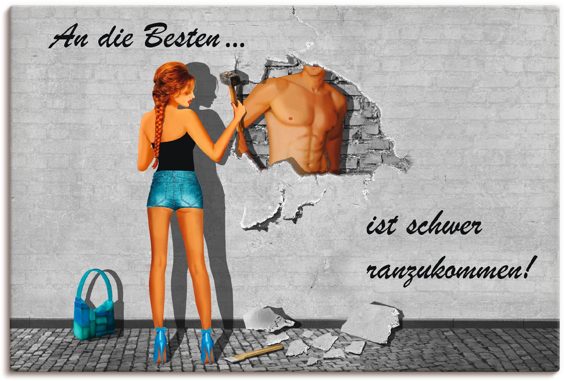 Artland Leinwandbild »Die Besten« Frau 1 Stk. tlg. auf Holzrahmen gespannt günstig online kaufen