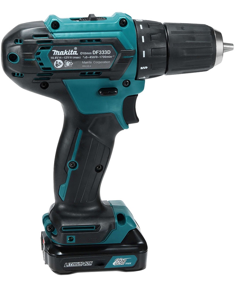 Makita Akku-Bohrschrauber »DF333DSAE«, mit 2 Akkus 12V/2,0 Ah, Ladegerät und Koffer