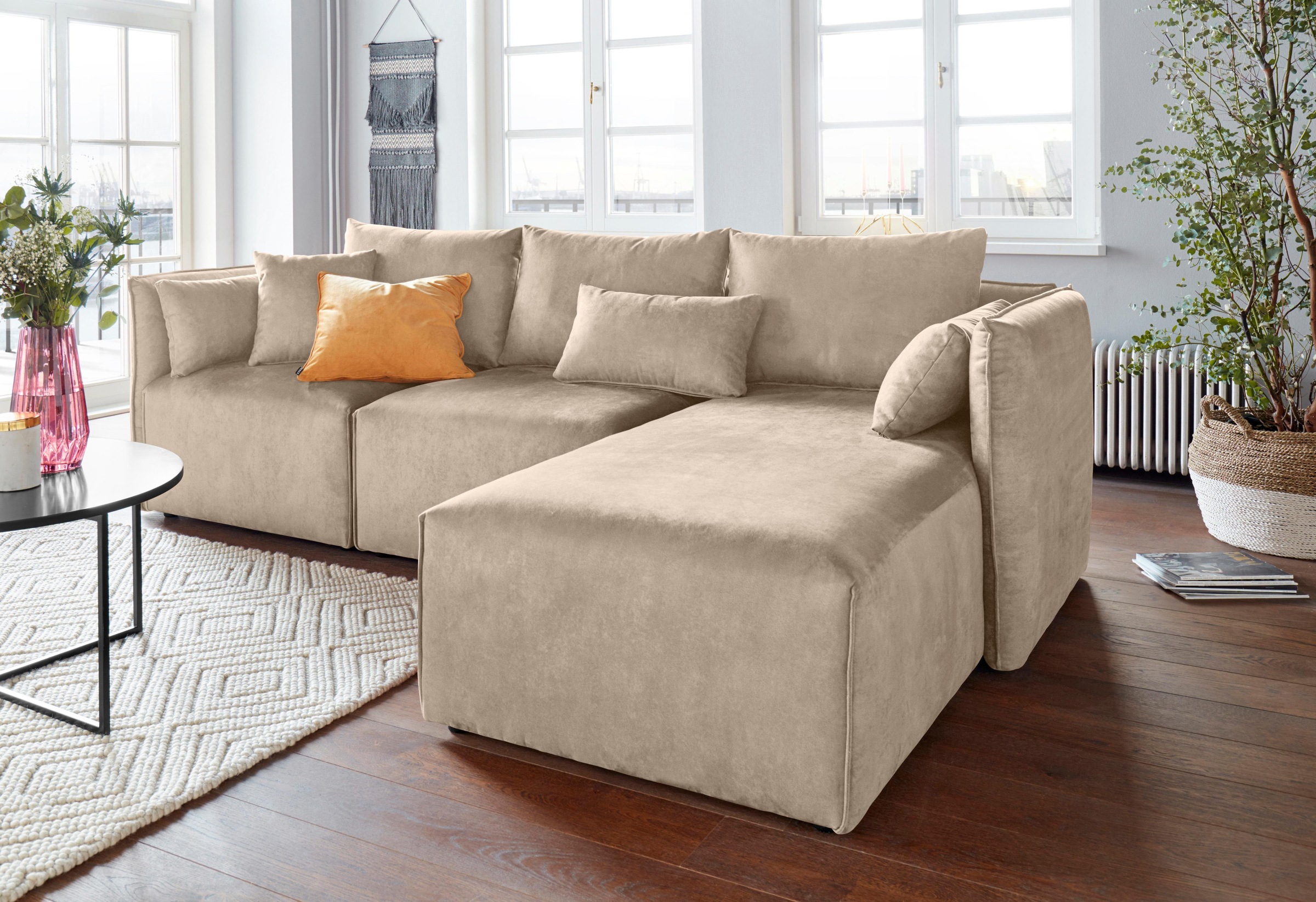 andas Ecksofa »Nöre«, (3 Teile), zusammengesetzt aus Modulen, in vielen Bezugsqualitäten und Farben