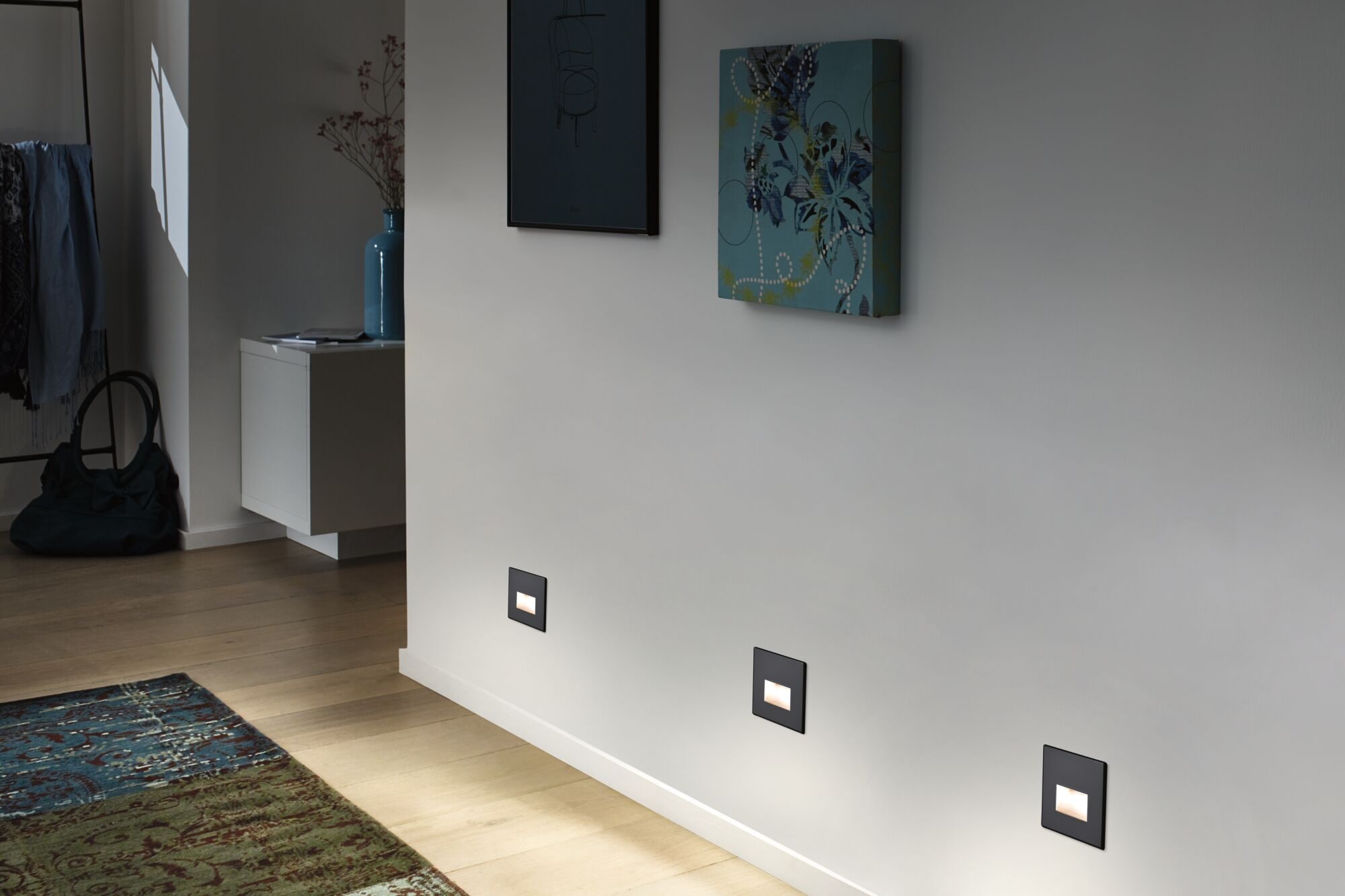 Paulmann LED Einbauleuchte »LED Wandeinbauleuchte Edge Quadro 1,2W 25lm 230V« 1 Stk. Warmweiß