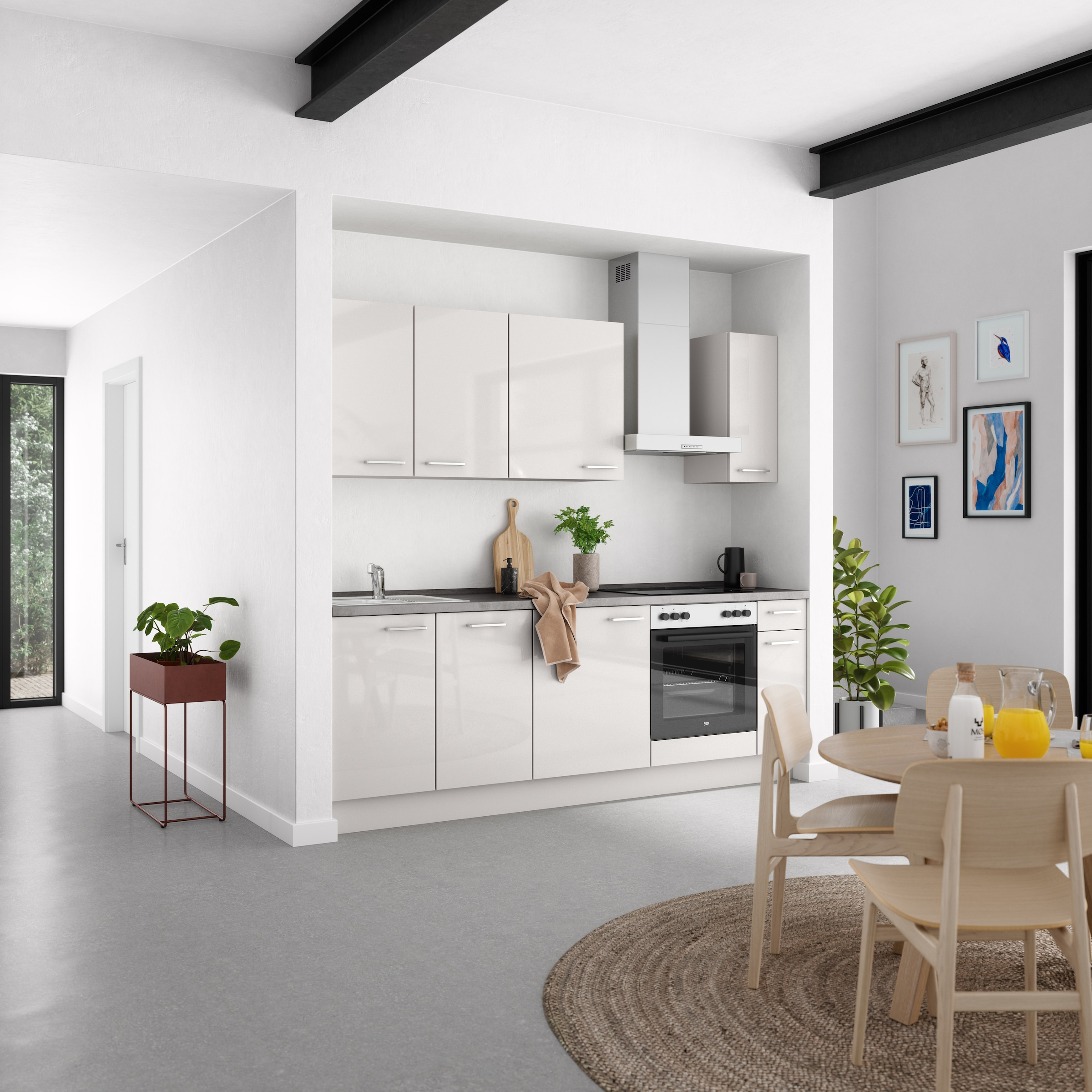 nobilia® Küchenzeile »"Flash I"«, vormontiert, Ausrichtung wählbar, Breite 240 cm, wahlw. mit E-Geräten