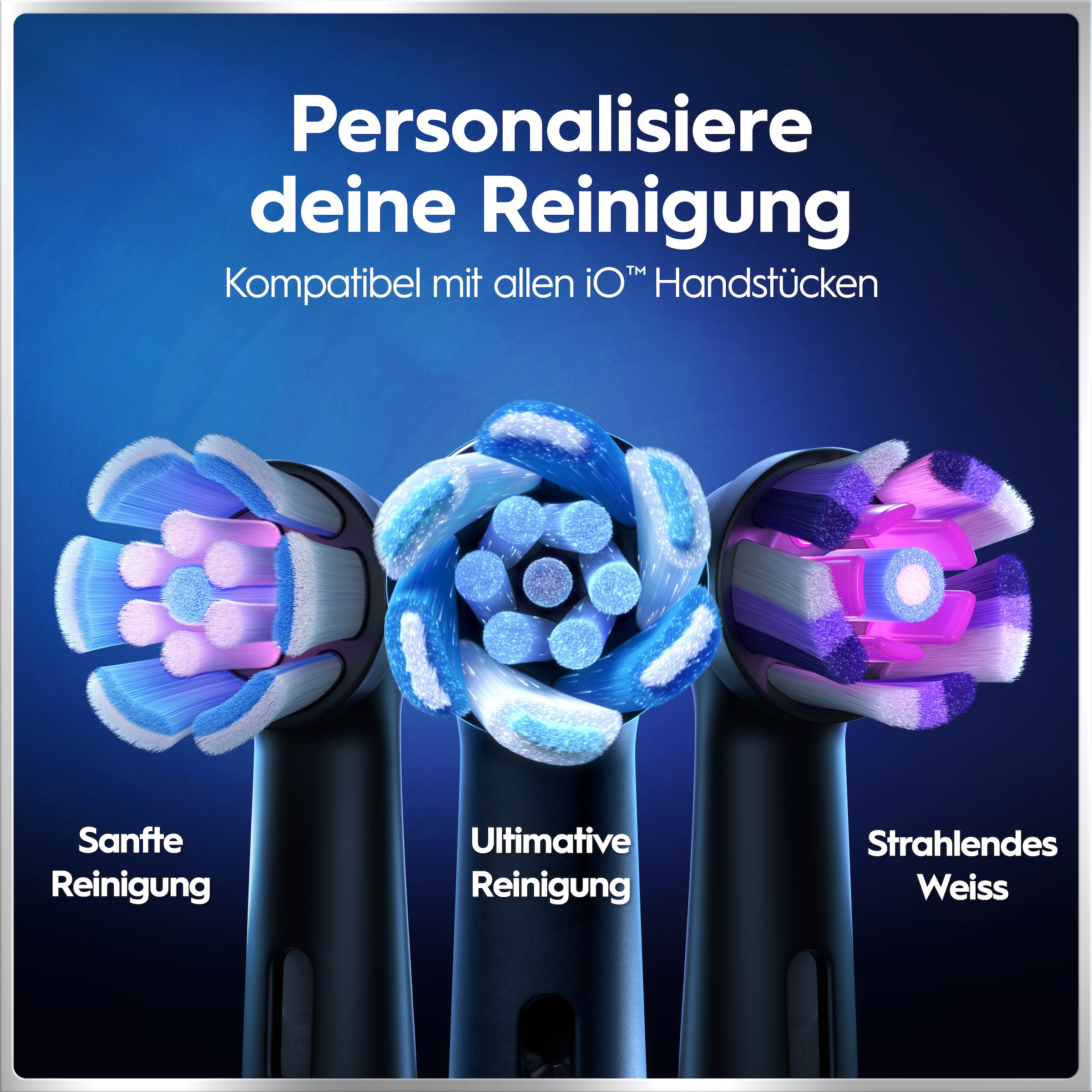 Oral-B Elektrische Zahnbürste »iO Series 6« 3 Stk. Aufsteckbürsten Doppelpack, 3 Aufsteckbürsten, Reise-Etui