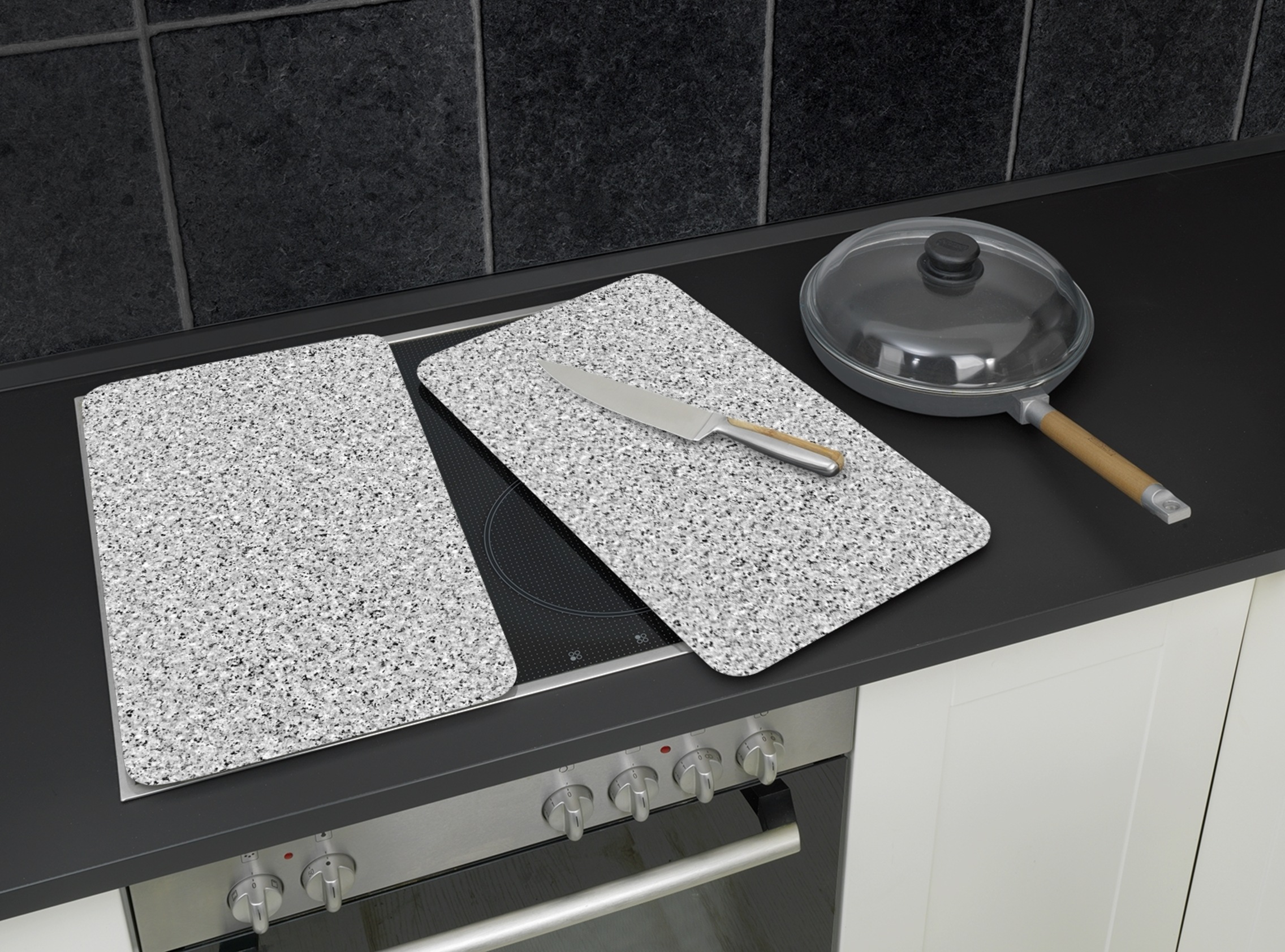 WENKO Herd-Abdeckplatte »Universal Modell Granit«, (Set, 2 tlg.), Herdabdec günstig online kaufen