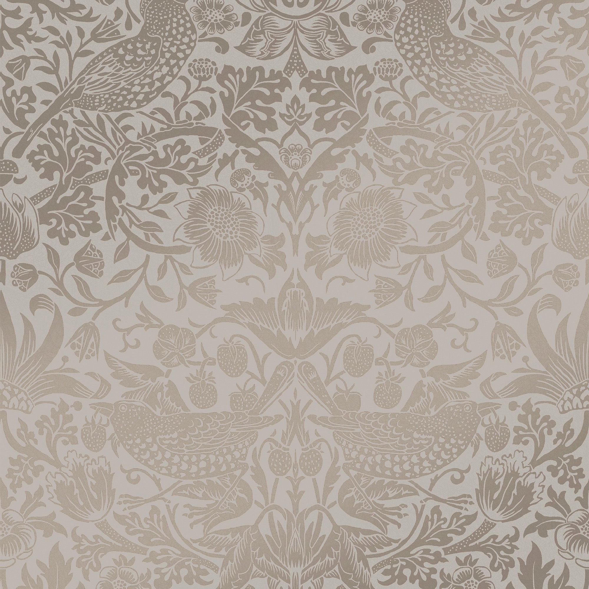 WILLIAM MORRIS AT HOME Vliestapete »Strawberry Thief Fibrous« Retro texturiert Design Tapeten